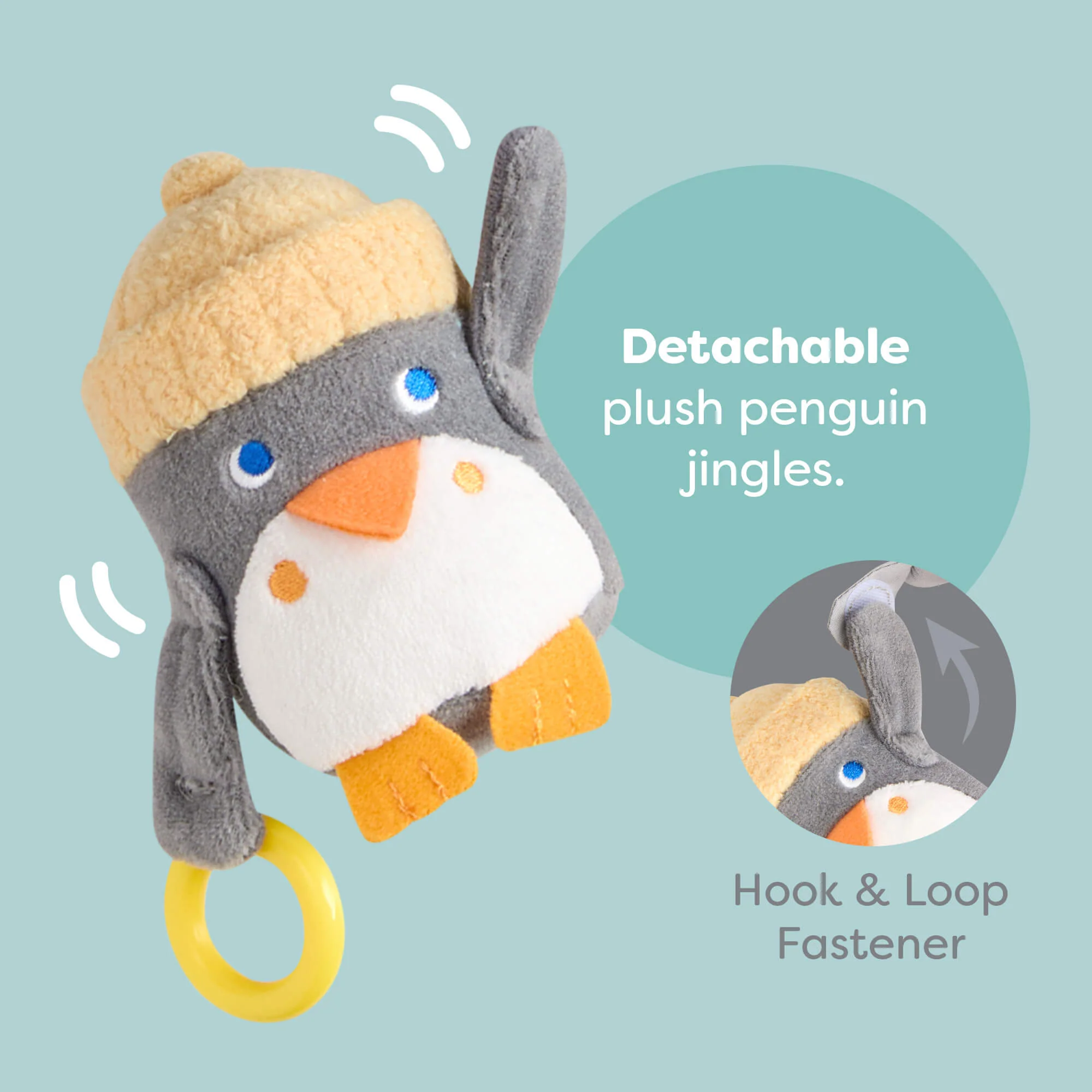 Penguin Activity Spiral Stroller & Car Seat Toy for Babies
