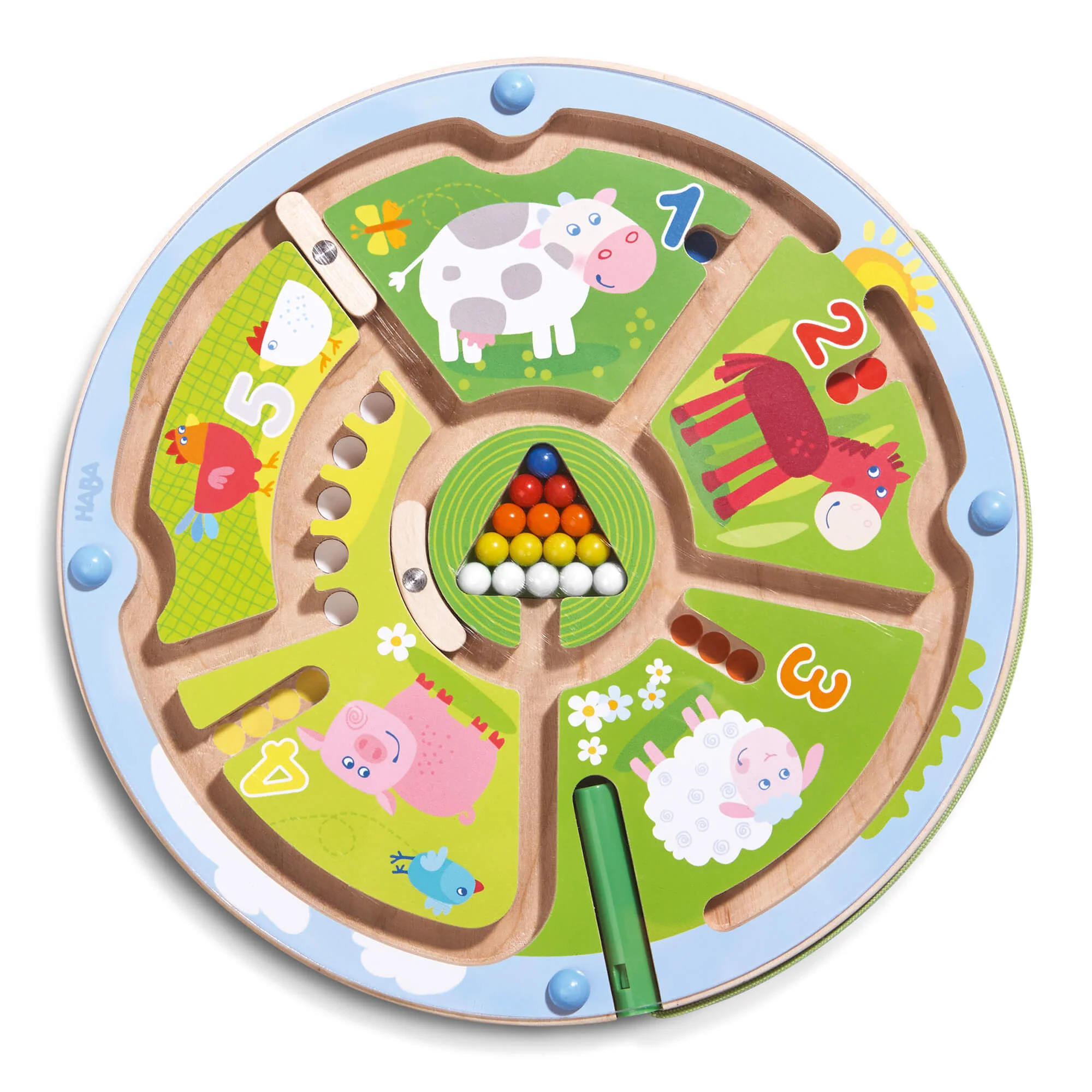Number Maze Magnetic Game for Toddlers with Tethered Wand