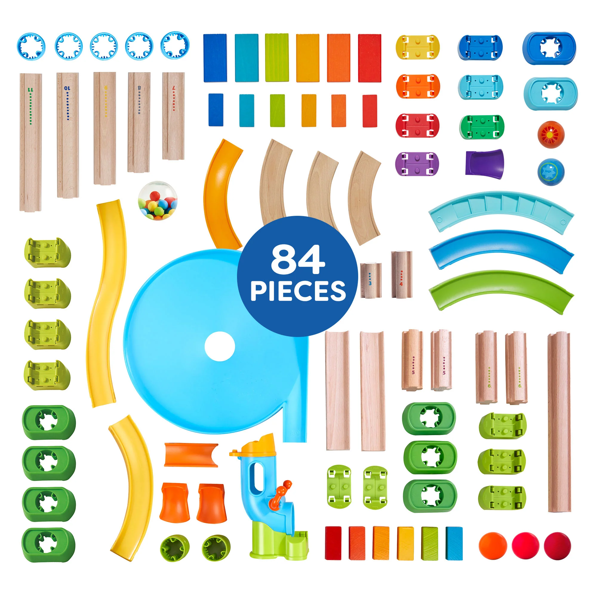 Kullerbu Rainbow Run Bundle Ball Track Set for Ages 2 and Up