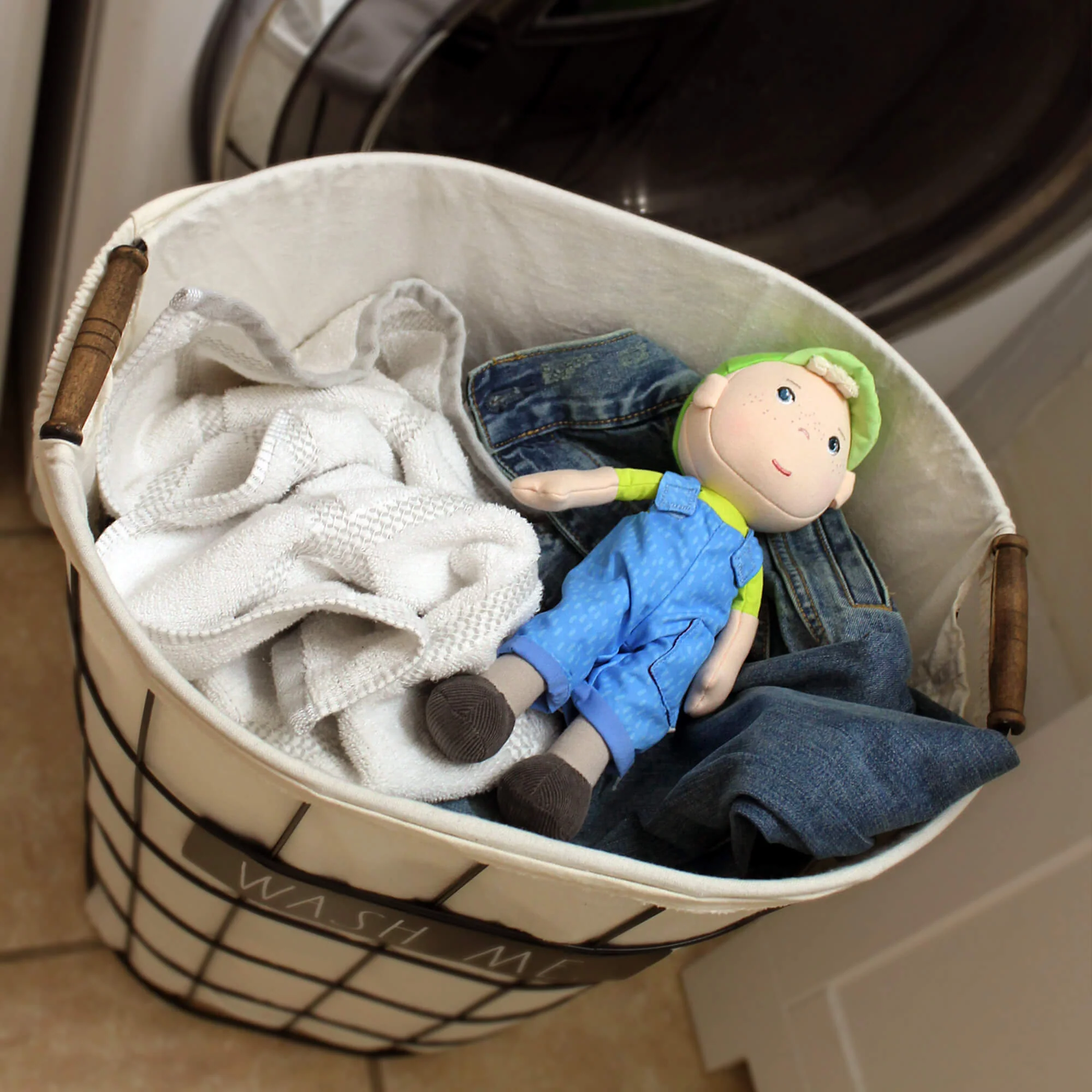 Snug Up Doll Till Soft Boy Doll in Blue Overalls for Toddlers