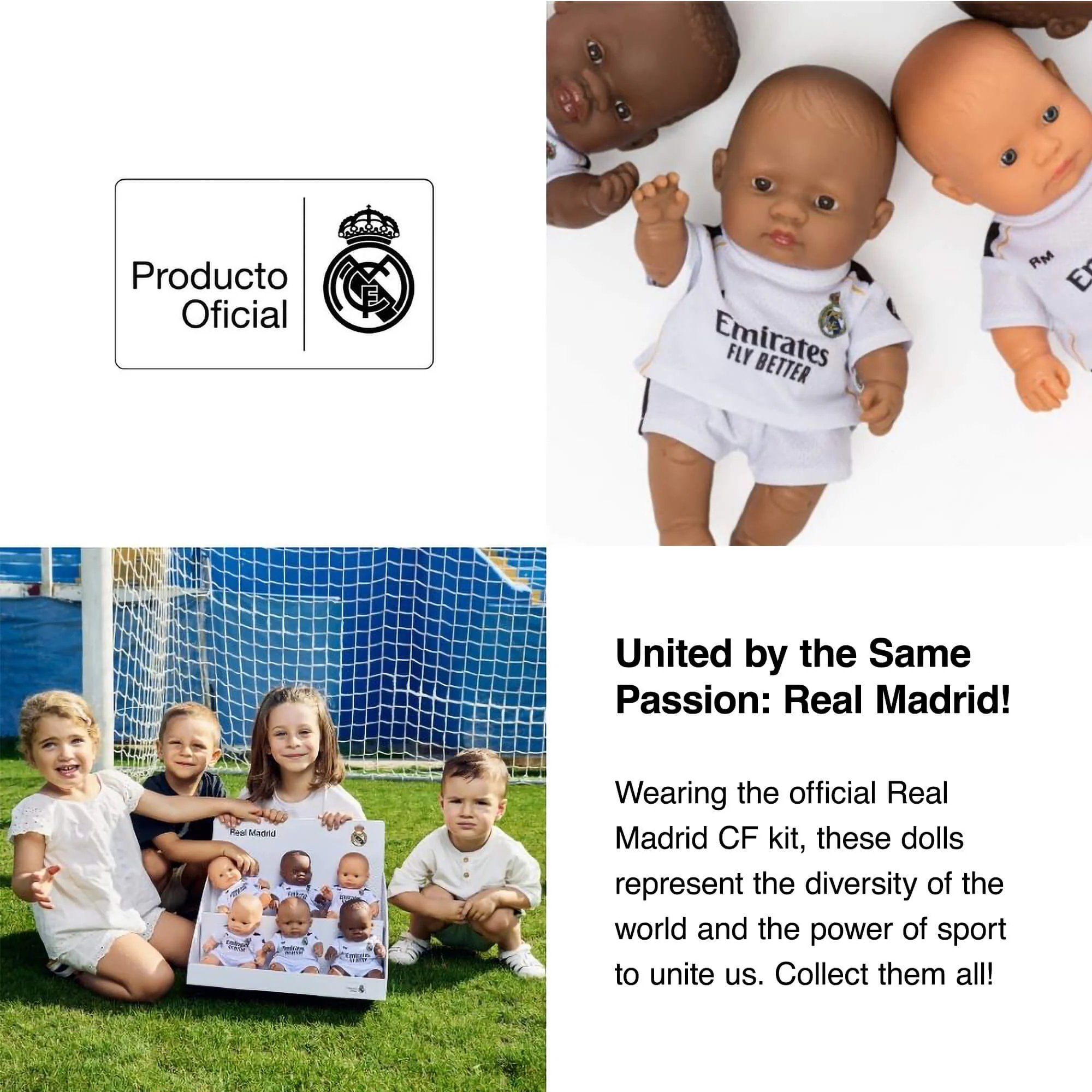 Miniland Real Madrid Hispanic Boy Doll with Vanilla Scent