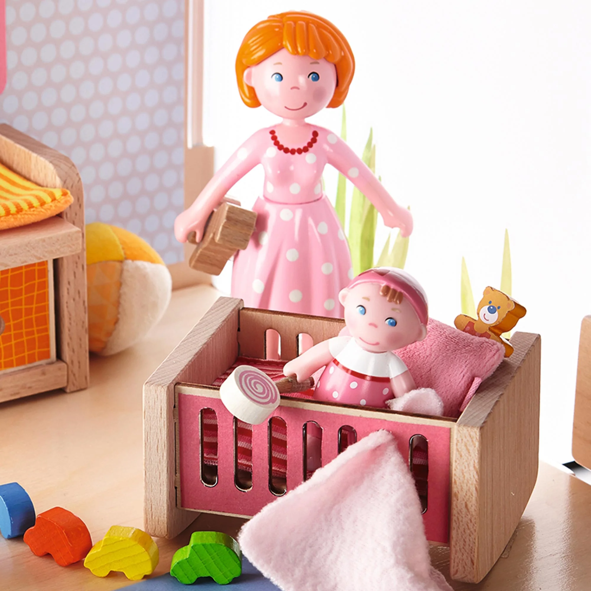 HABA Little Friends Baby Twins Marie and Max Bendy Dolls
