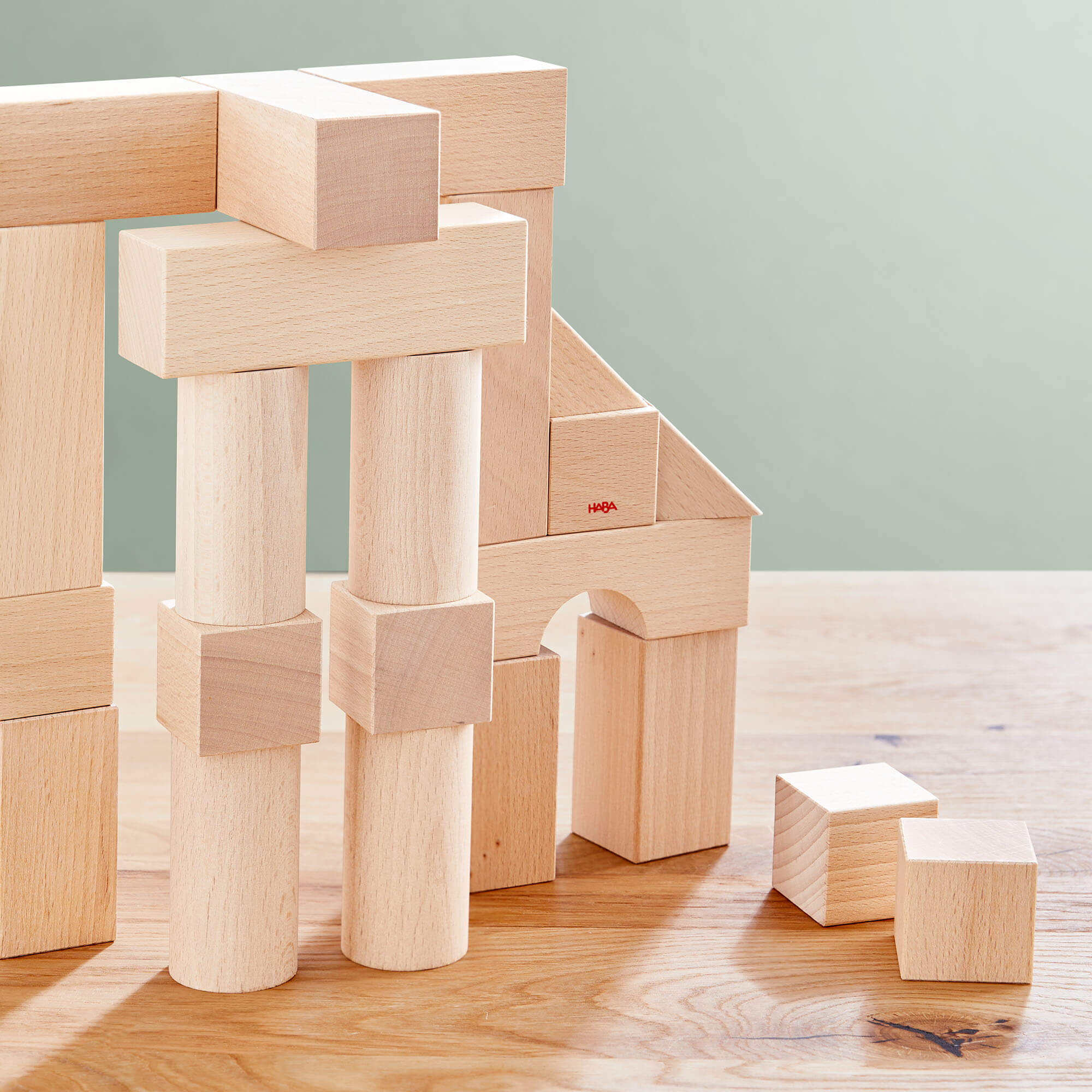 HABA Basic Building Blocks 26 Piece Starter Set in Solid Beech Wood