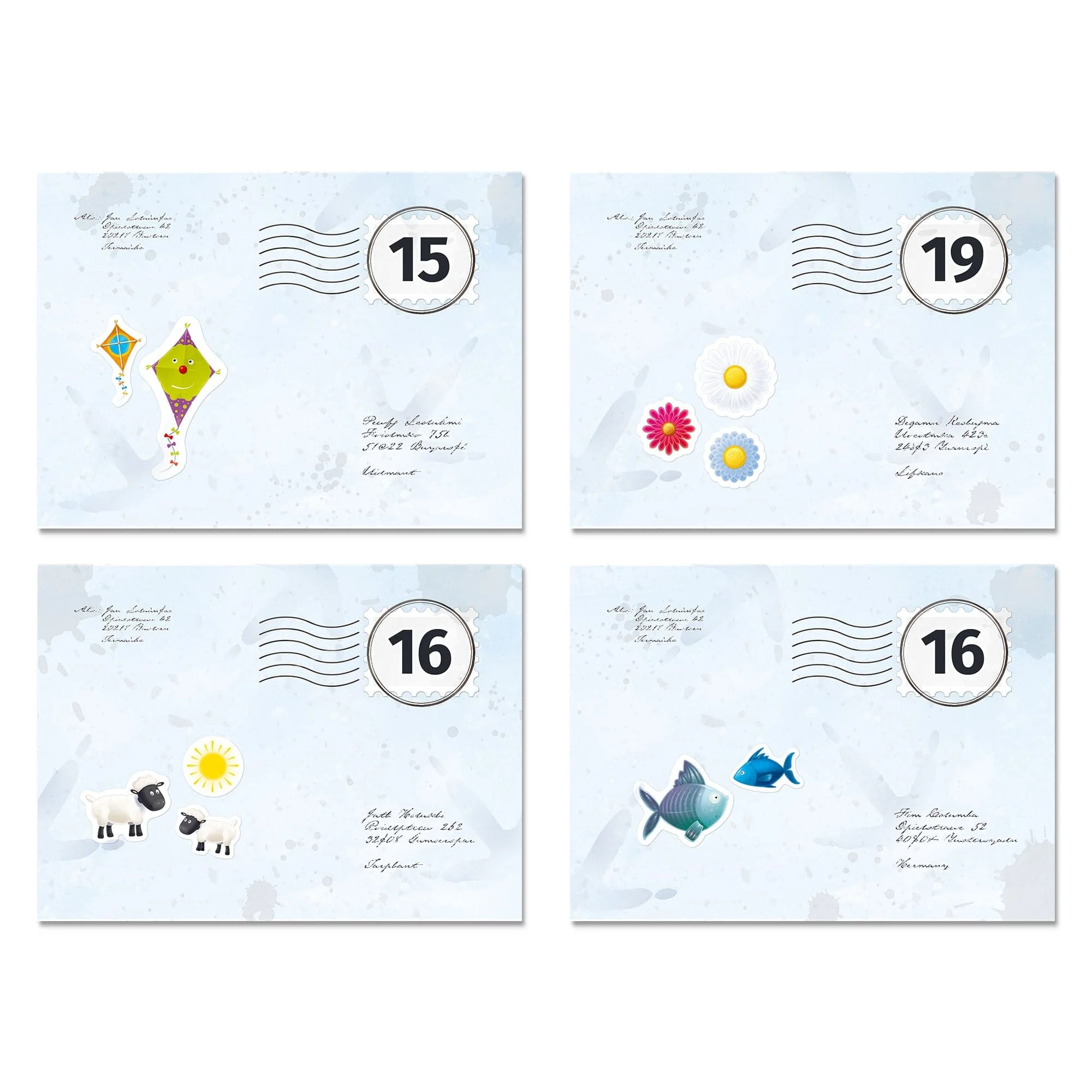 Pio's Pigeon Post Game for 2-4 Players Ages 3 and Up