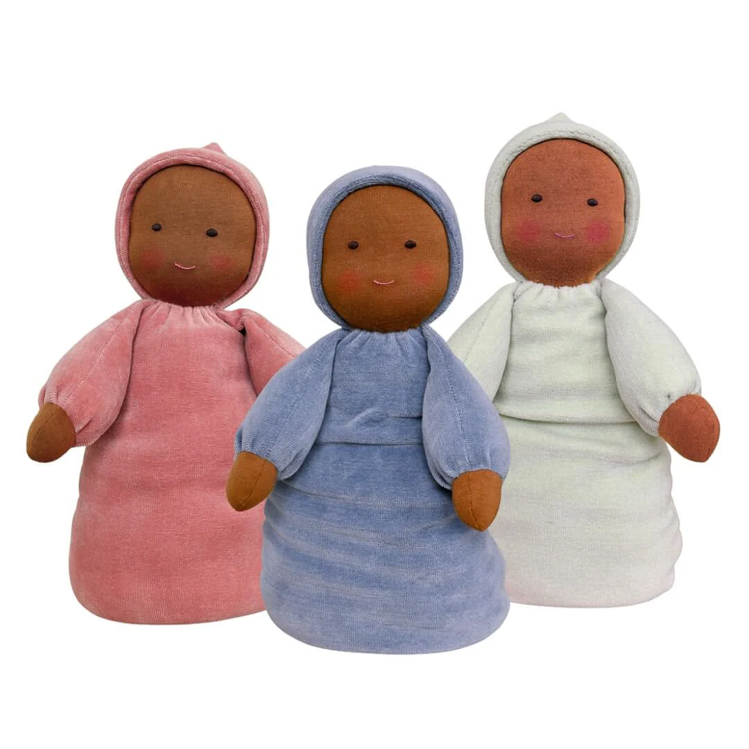 Bella Luna Waldorf Weighted Doll in Dark Skin Tone for Comfort and Calm