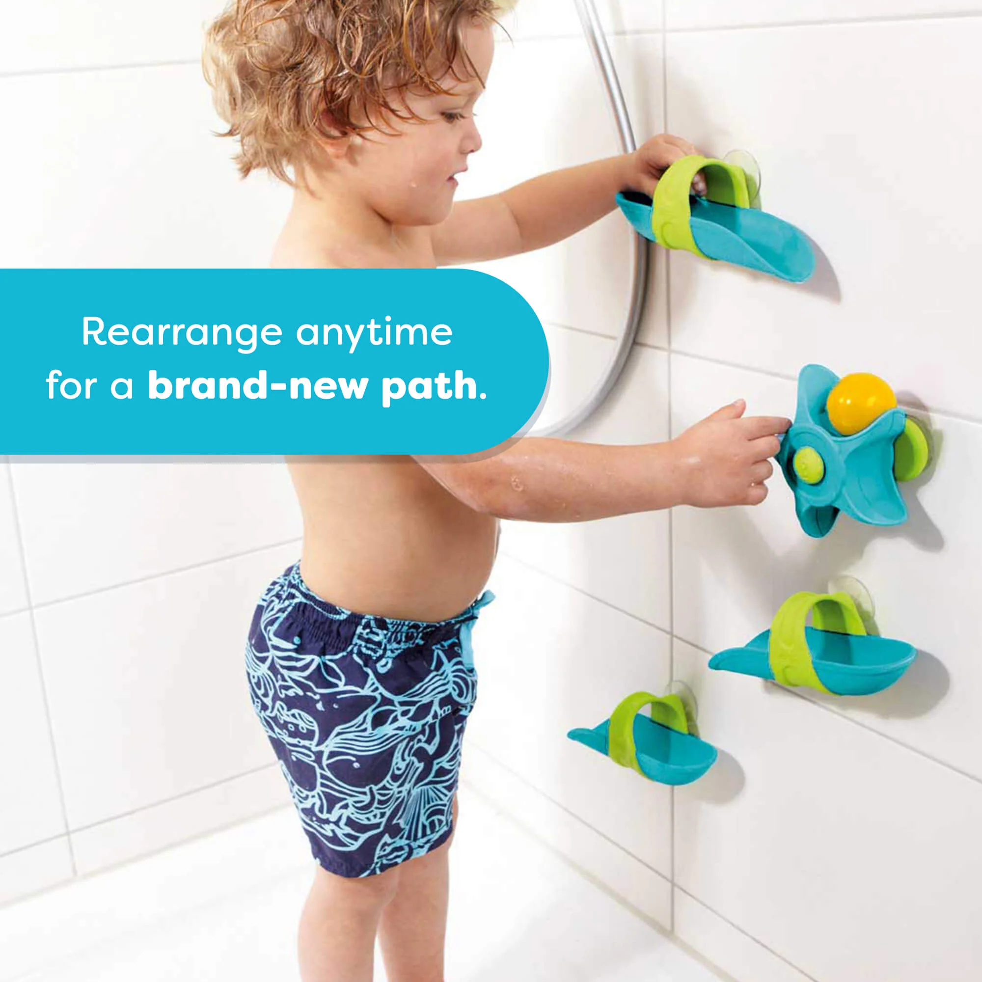 HABA Bathtub Ball Track Set with Paddle Wheel and Ladle