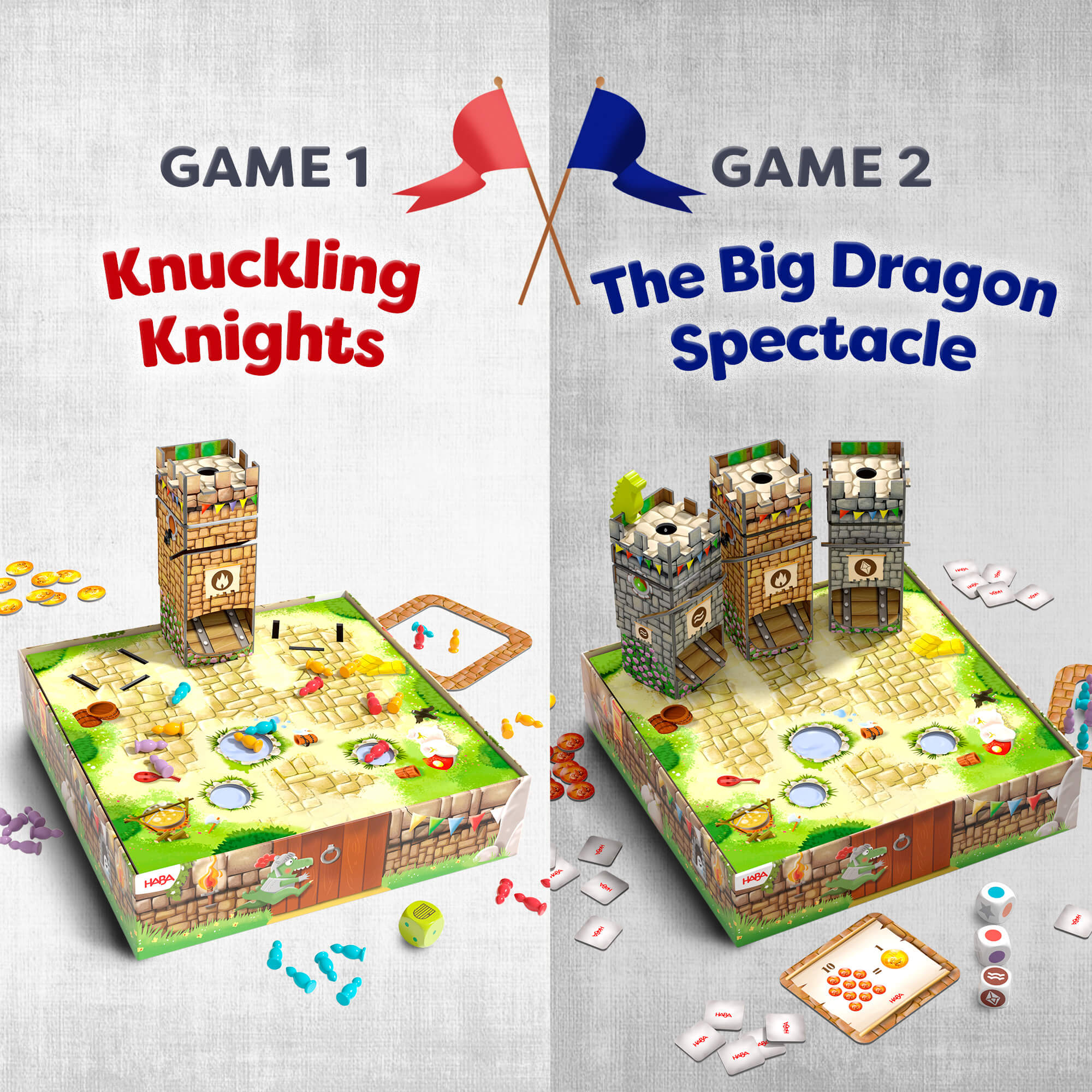 Knuckling Knights Dragon Spectacle Family Game for Kids