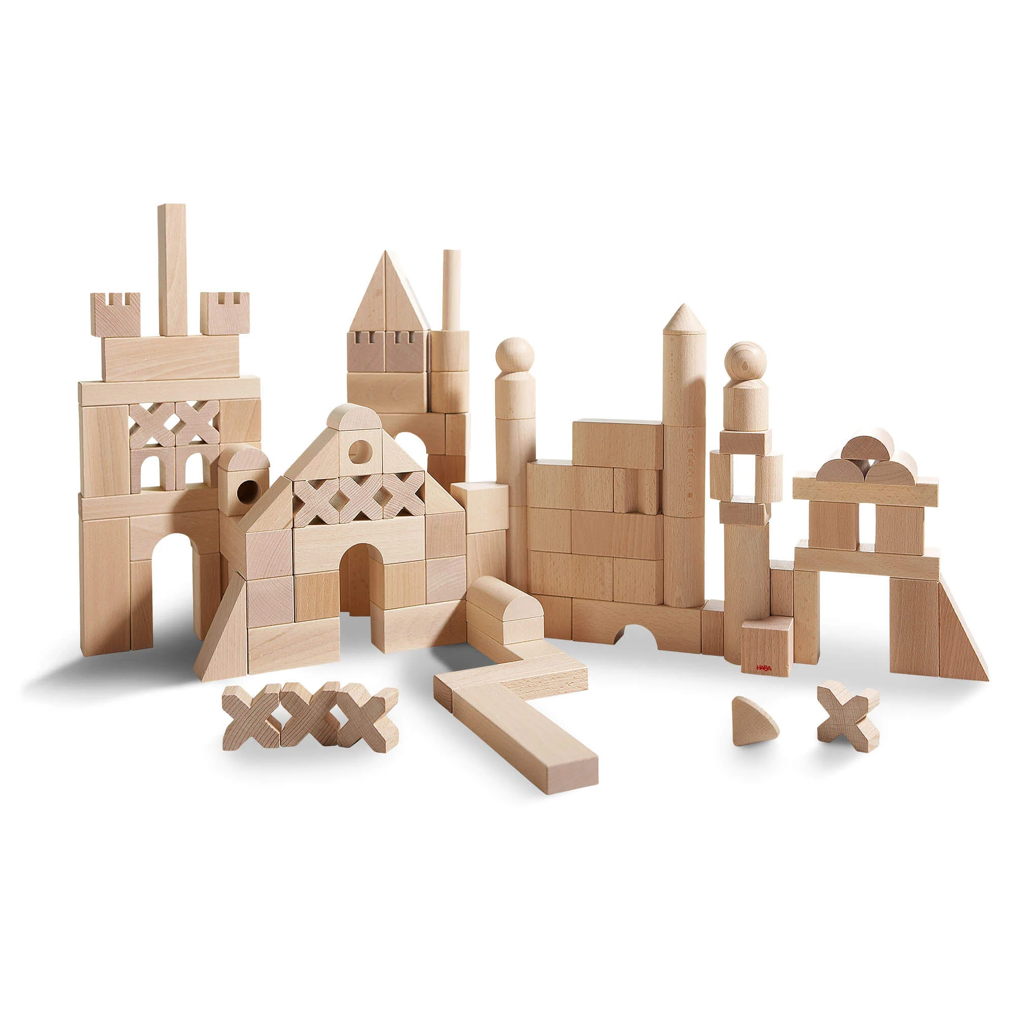 HABA Wooden Building Blocks 102 Piece Extra Large Starter Set for Toddlers