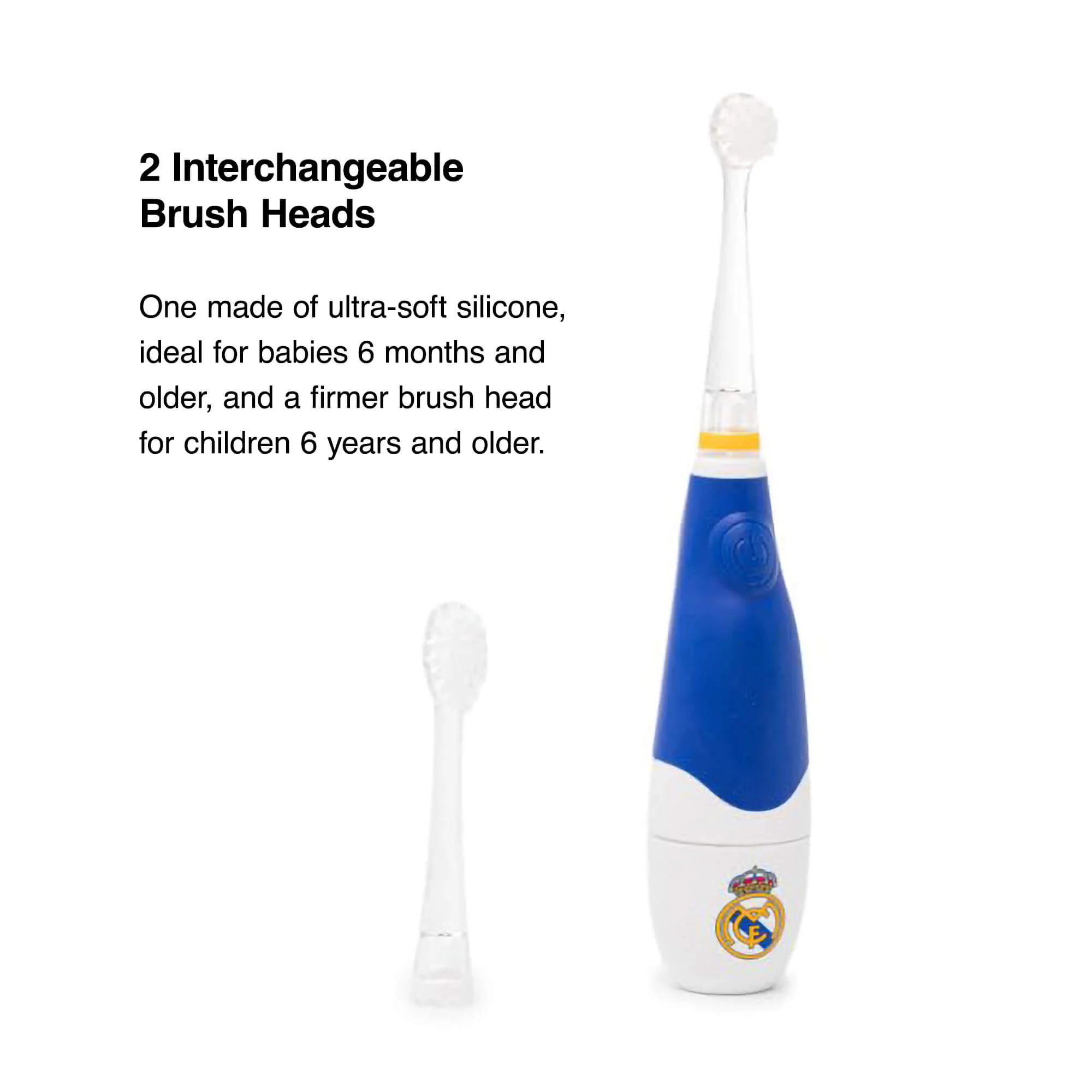 Miniland Real Madrid Baby Electric Toothbrush for Kids 6 Months and Up