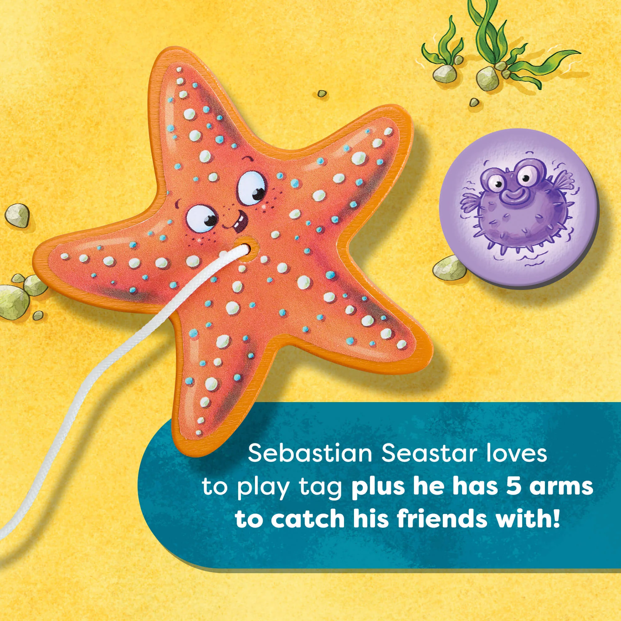 Sebastian Sea Star Fishing Game for 2-4 Players Ages 3 and Up