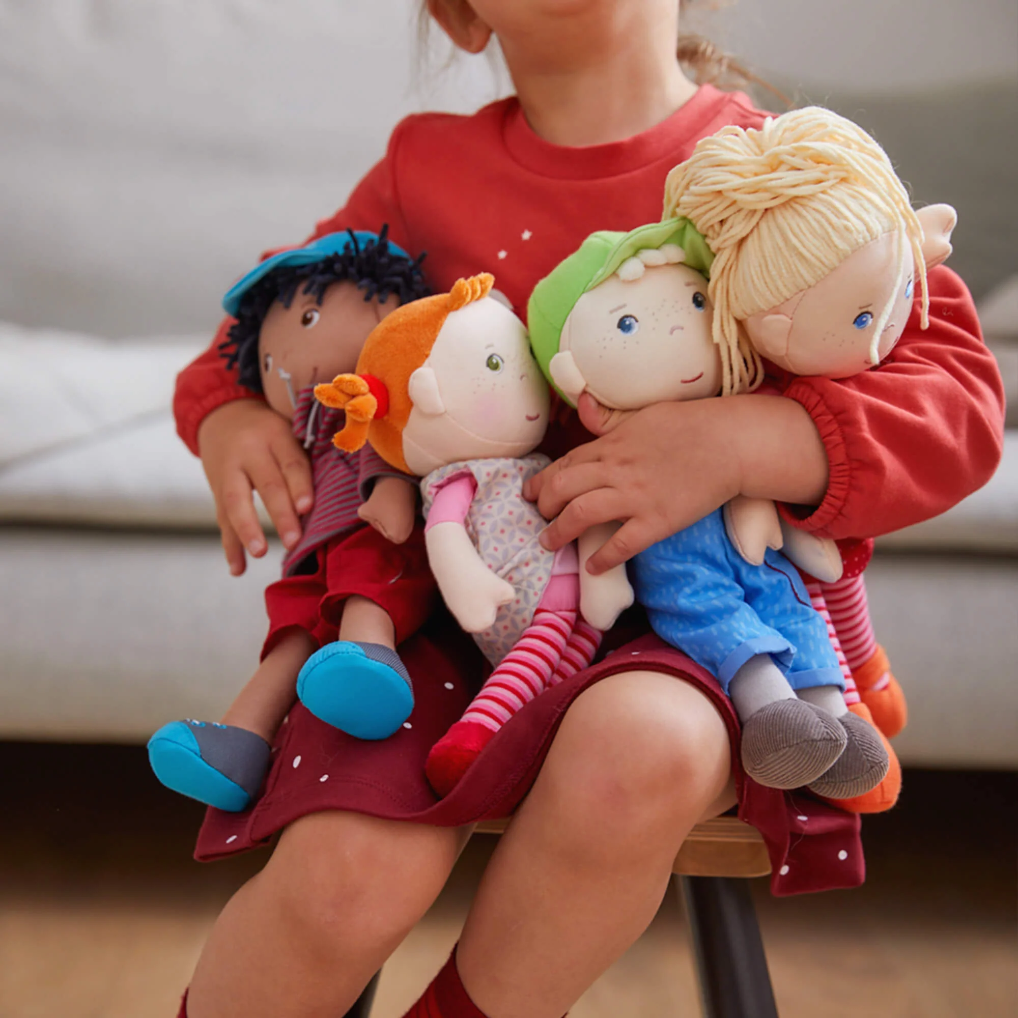 Snug Up Doll Till Soft Boy Doll in Blue Overalls for Toddlers