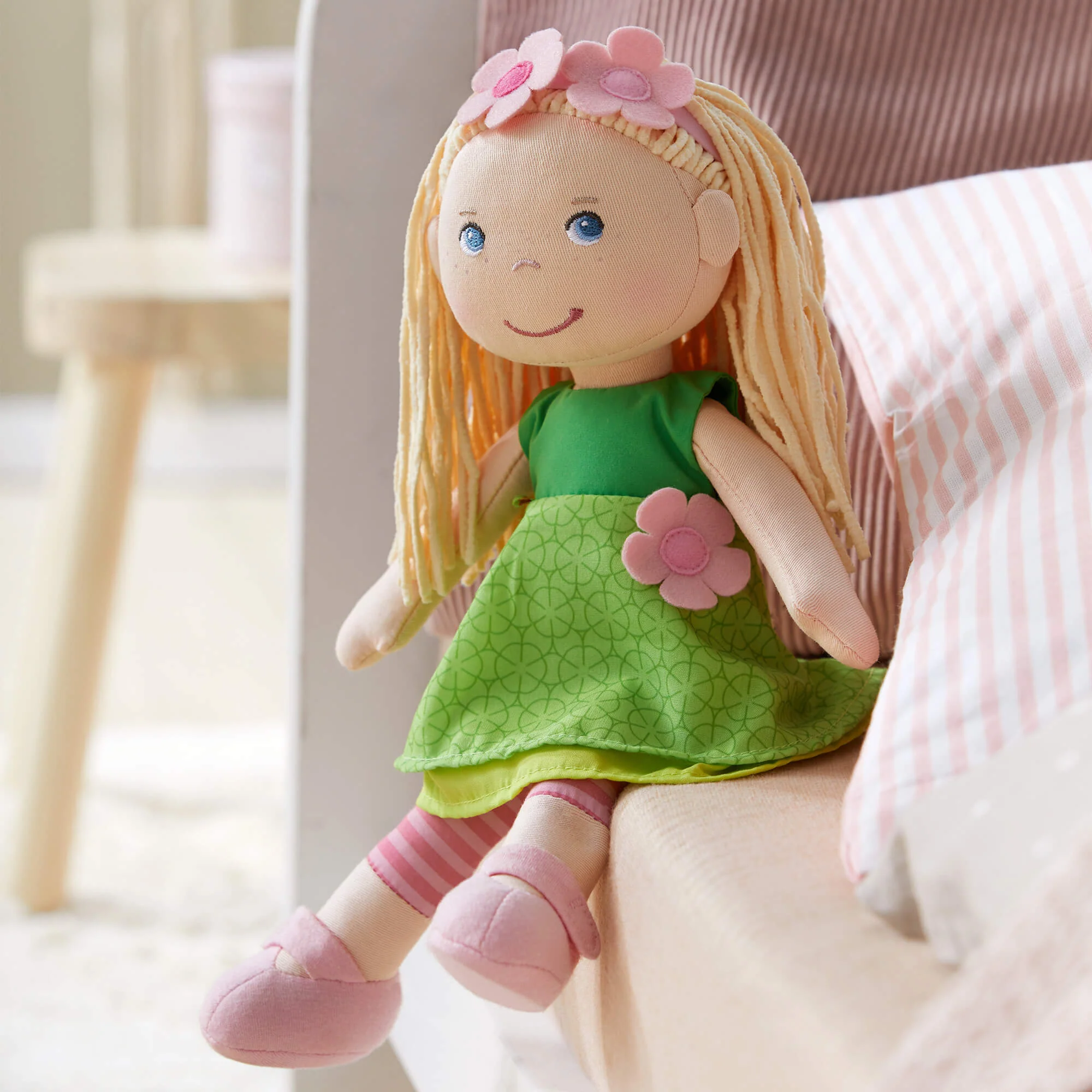 Soft 12" Doll Mali with Blonde Chenille Hair