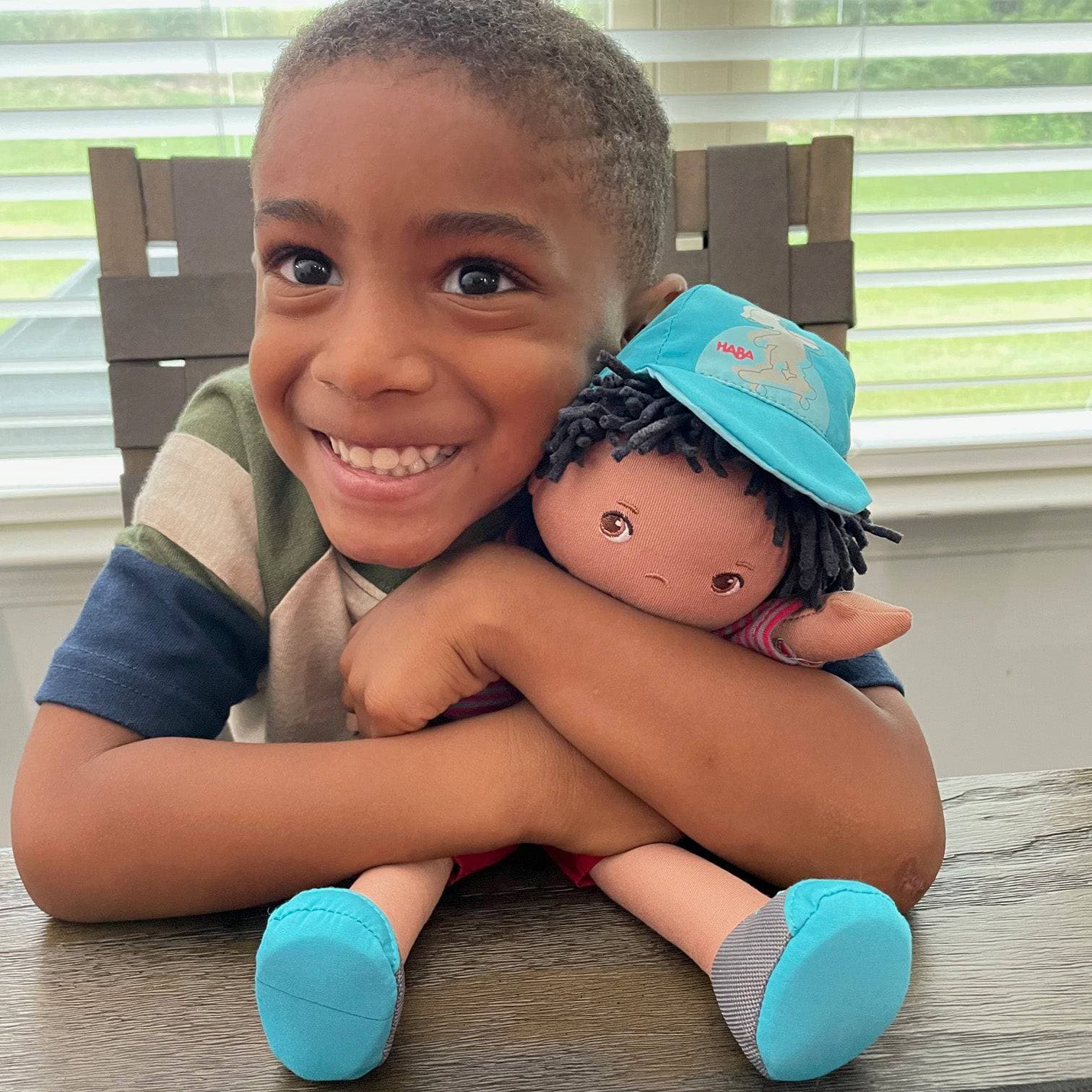 William 12" Soft Boy Doll with Chenille Hair and Baseball Cap