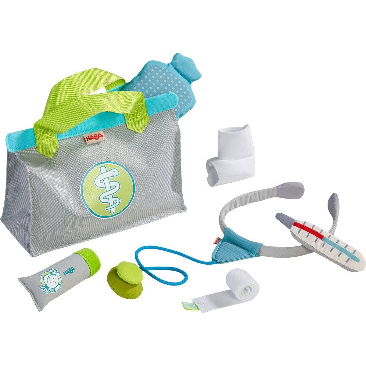 Plush 7-Piece Doctor Kit for Kids with Carry Bag