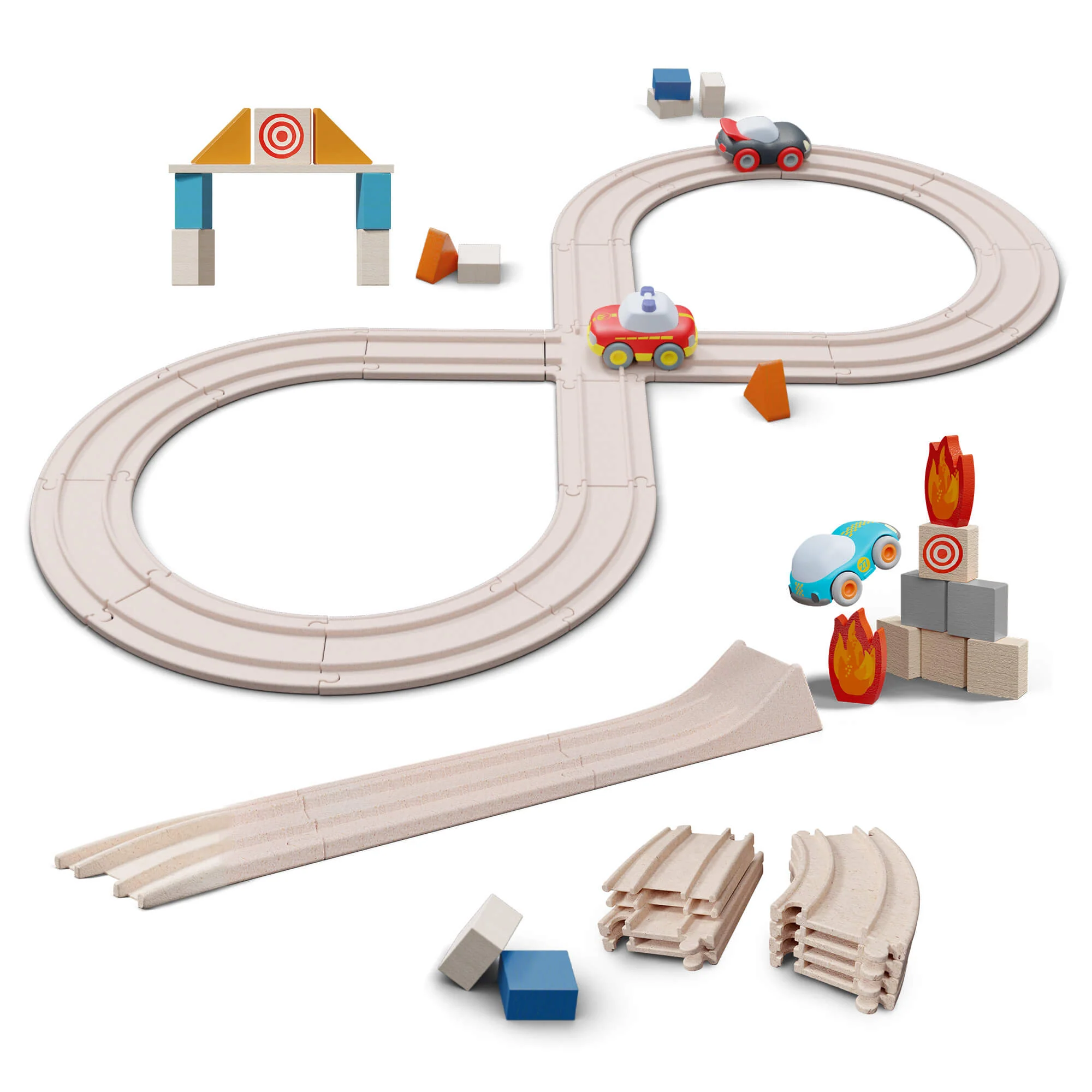 HABA Cars Ultimate Bundle: Racetrack, Stunt Jump & Expansion Sets