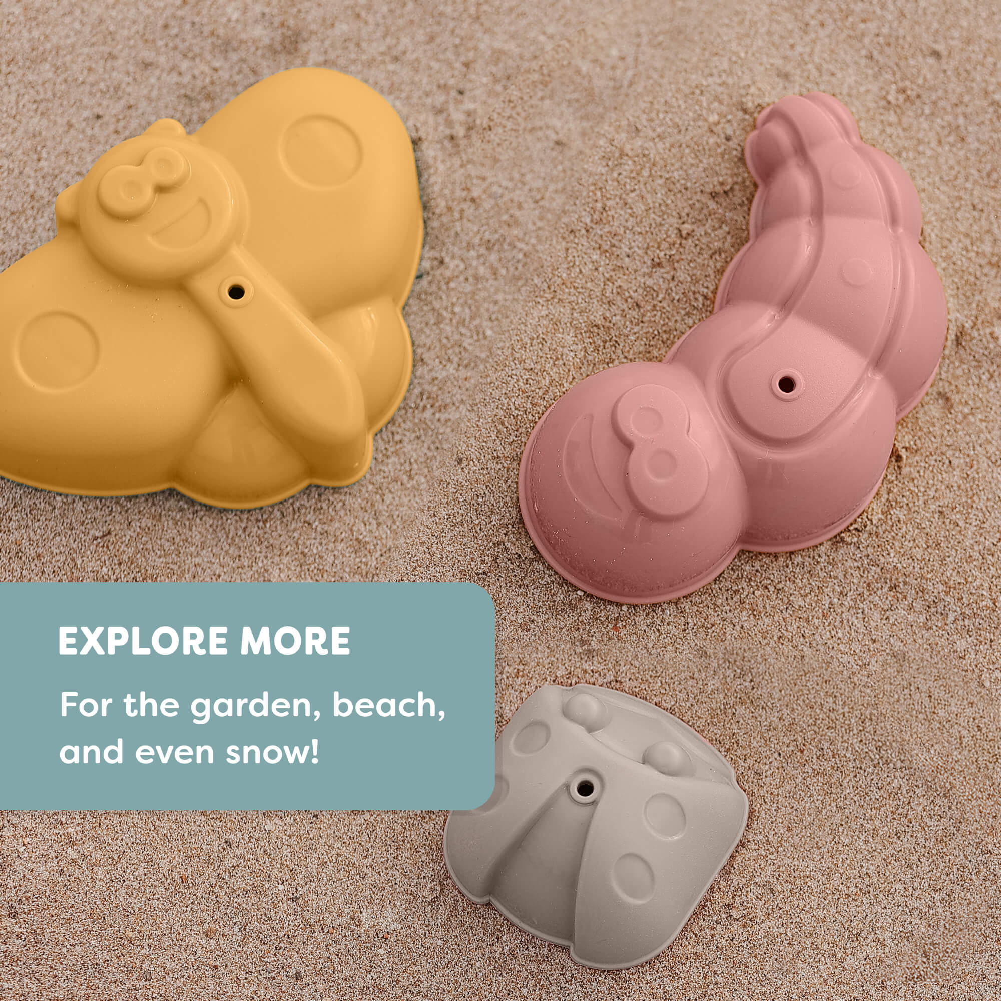 Miniland Eco Garden Critters Sand Molds Set of 4 for Kids
