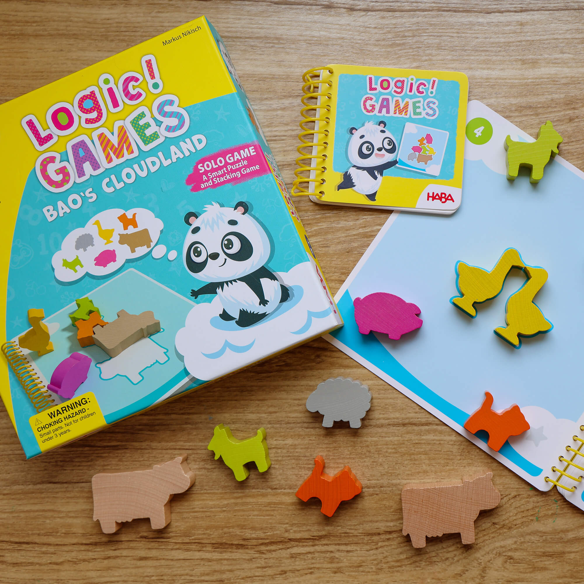 Logic GAMES Bao's Cloudland Wooden Puzzle and Stacking Game