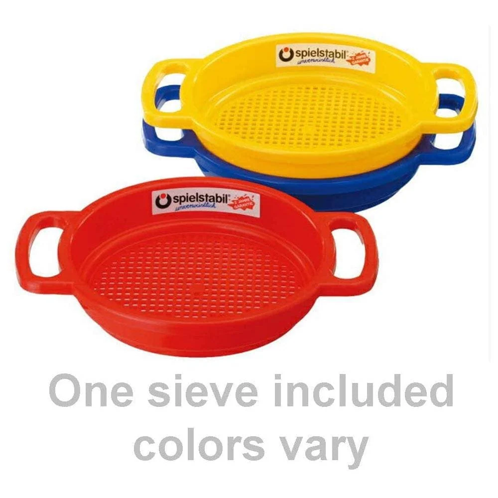 Spielstabil Large Sand Sieve with Easy Grip Handles, Assorted Colors