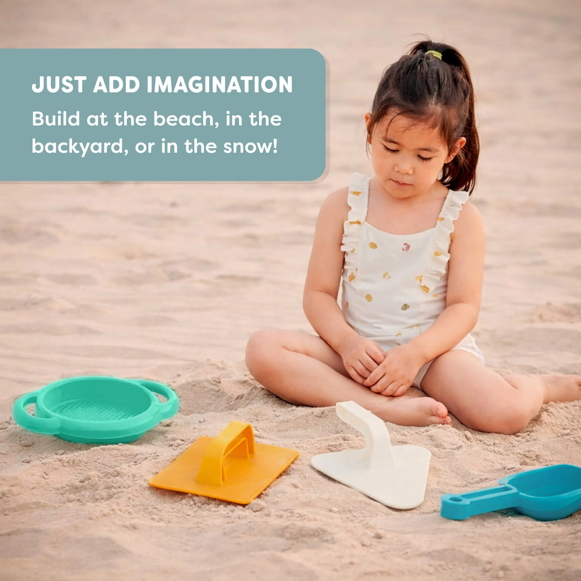 Miniland Eco Construction Sand Toy Set with Bucket and Tools