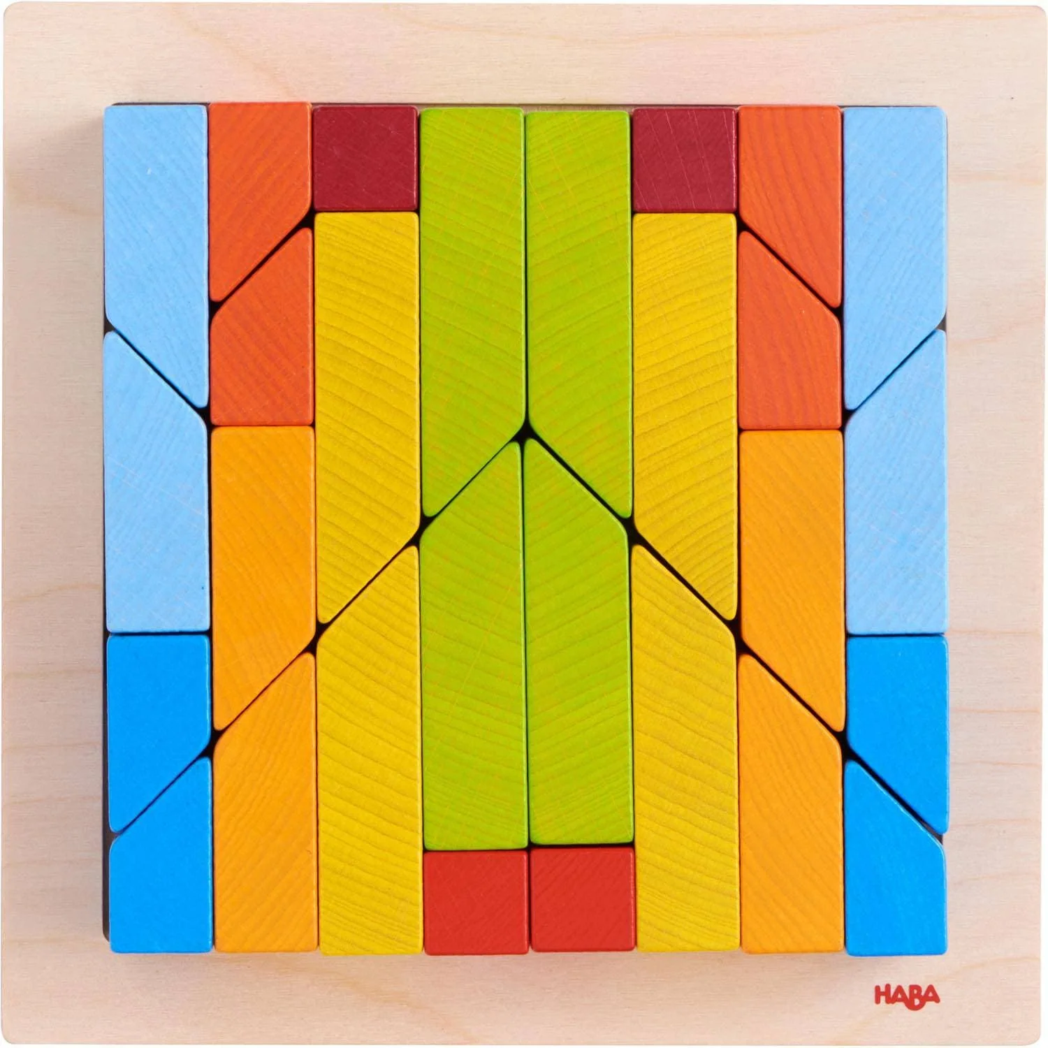 Creative Stones 3D Wooden Arranging Blocks Game with Template Cards