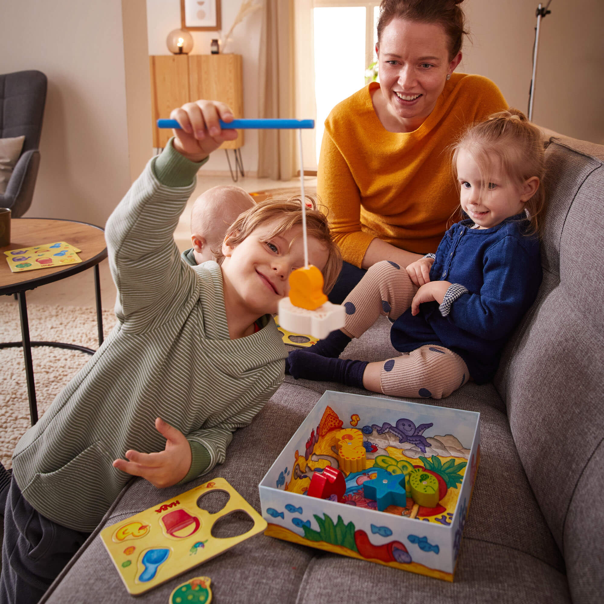 HABA My Very First Games Here, Fishy, Fishy! Magnetic Fishing Game for Toddlers