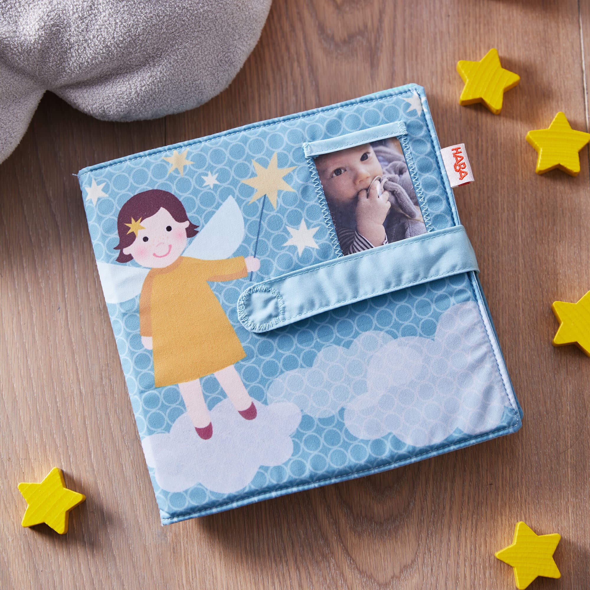 Guardian Angel Baby Photo Album with Sliding Photo Pockets