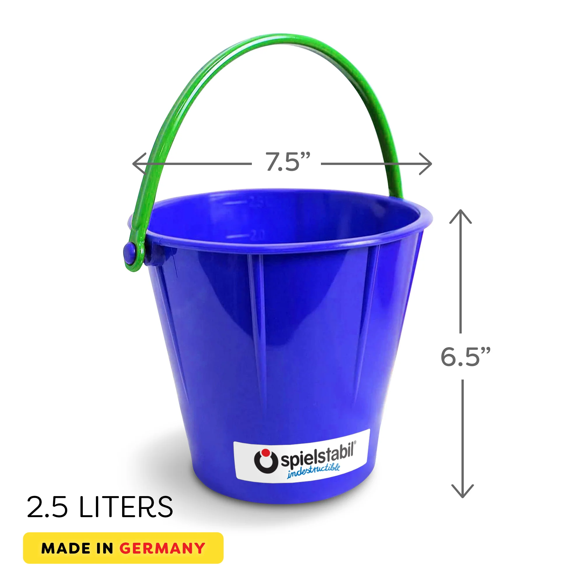 Spielstabil 2.5 Liter Sand and Snow Pail, Assorted Colors