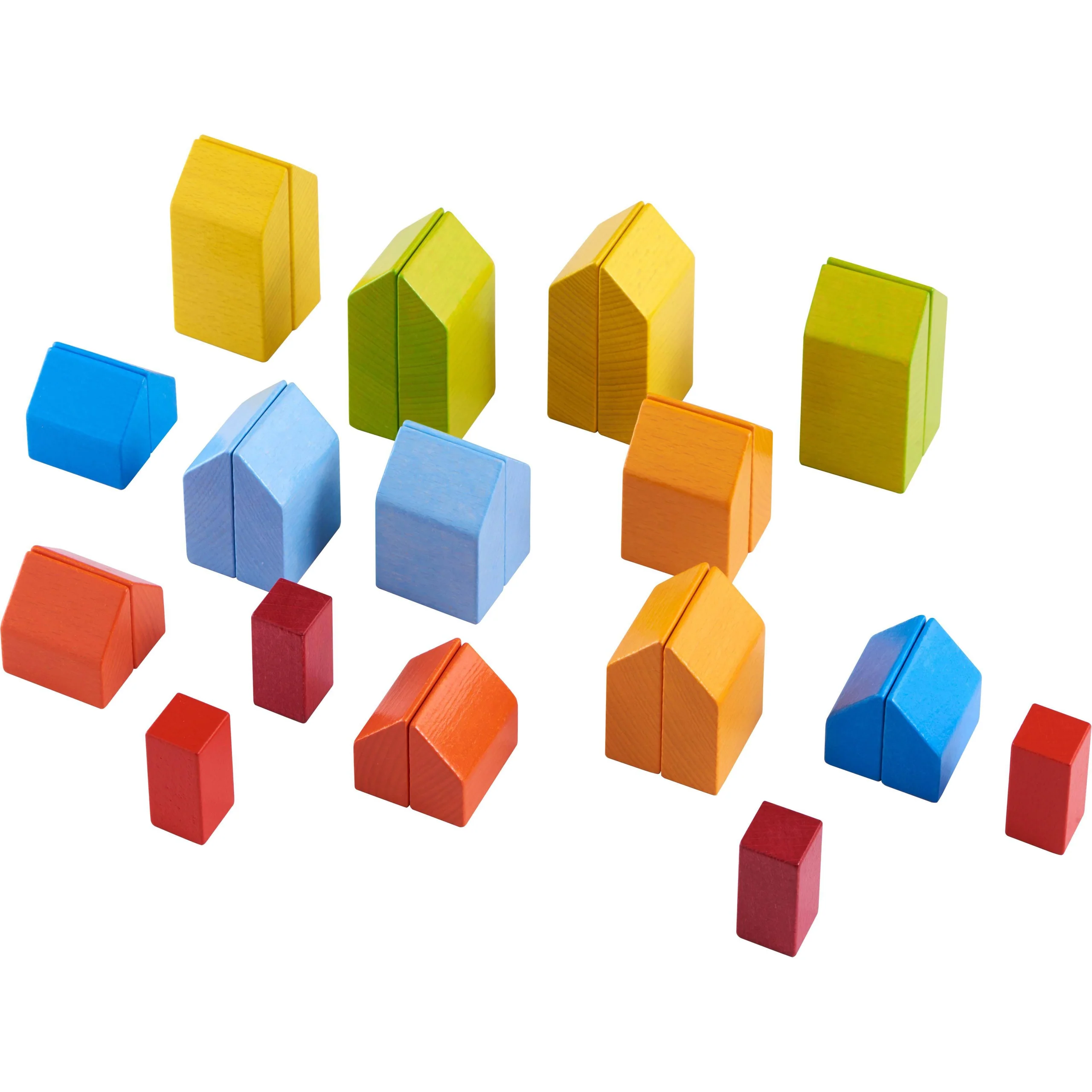 Creative Stones 3D Wooden Arranging Blocks Game with Template Cards