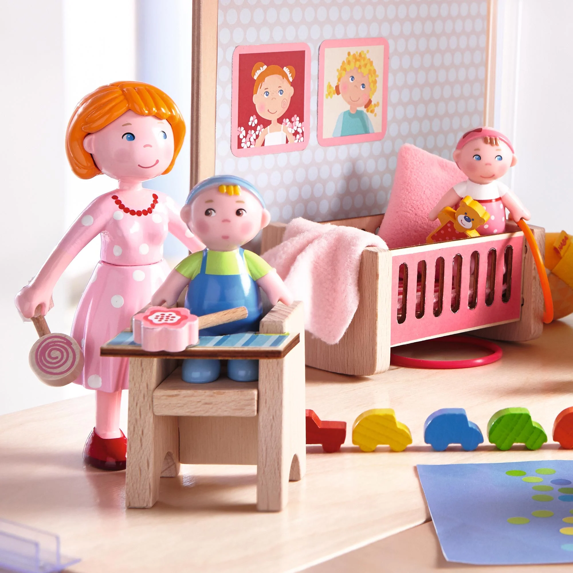 HABA Little Friends Baby Twins Marie and Max Bendy Dolls