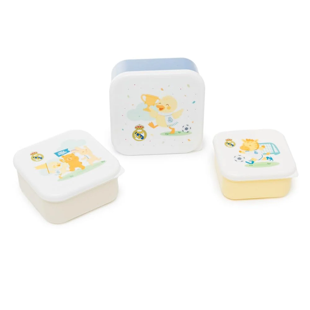 Real Madrid 3-Pack Snack Box Set for Little Fans