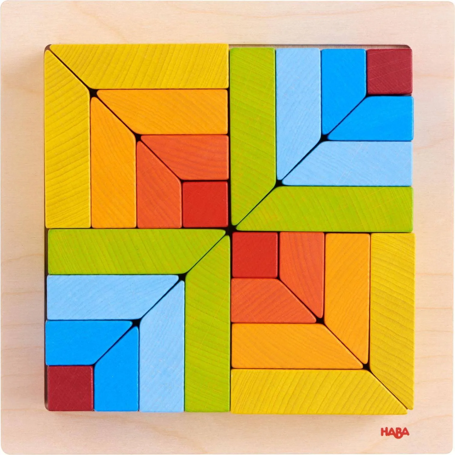 Creative Stones 3D Wooden Arranging Blocks Game with Template Cards