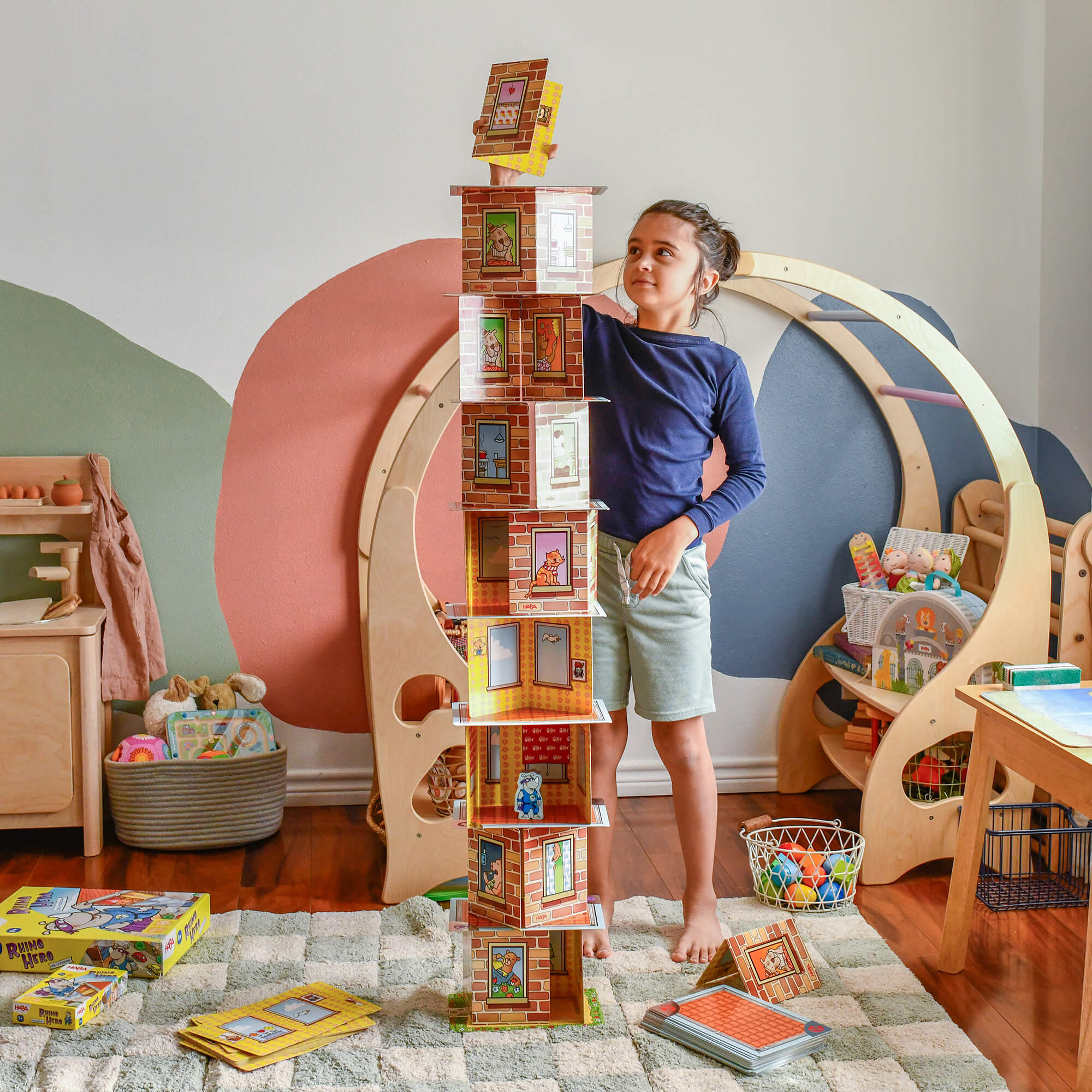Giant Rhino Hero XXL Stacking Cards Game for Families and Classrooms