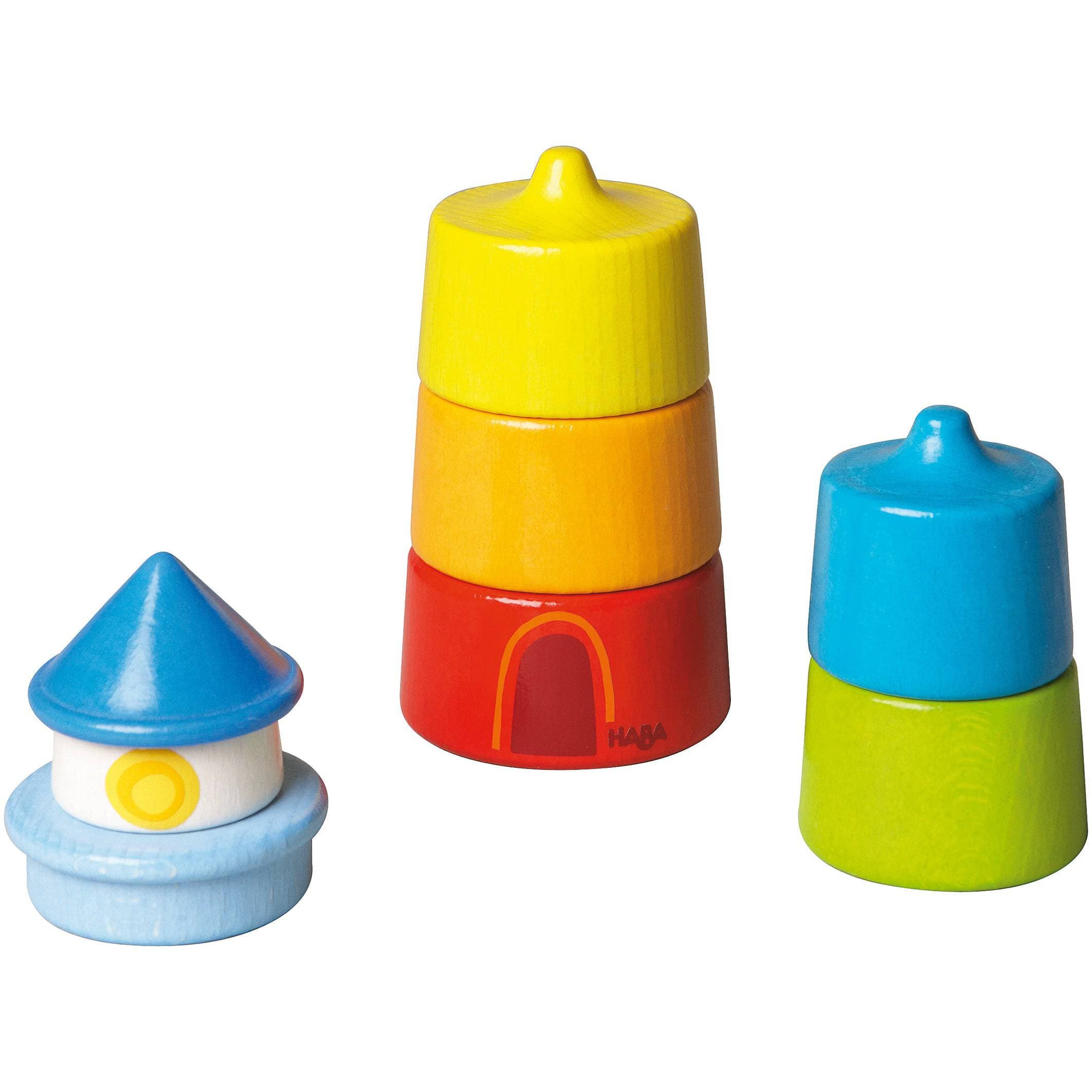 HABA 灯塔叠叠乐木制彩虹堆叠玩具