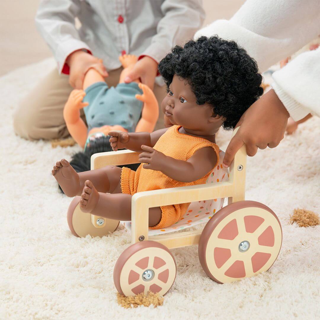 Miniland Wooden Doll Wheelchair for Dolls Up to 15 Inches