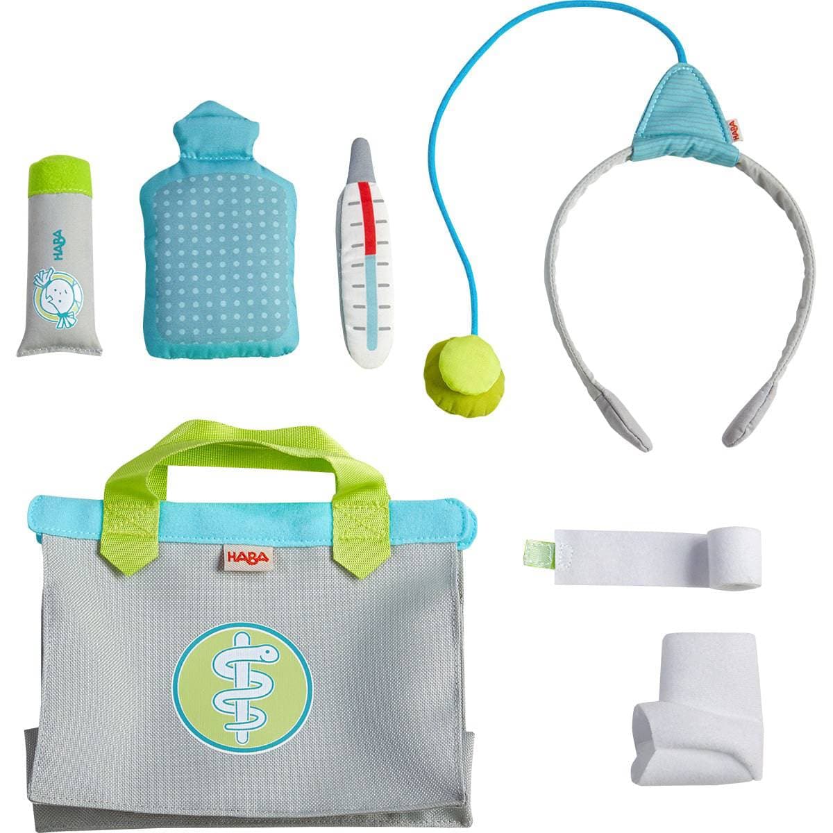 Plush 7-Piece Doctor Kit for Kids with Carry Bag