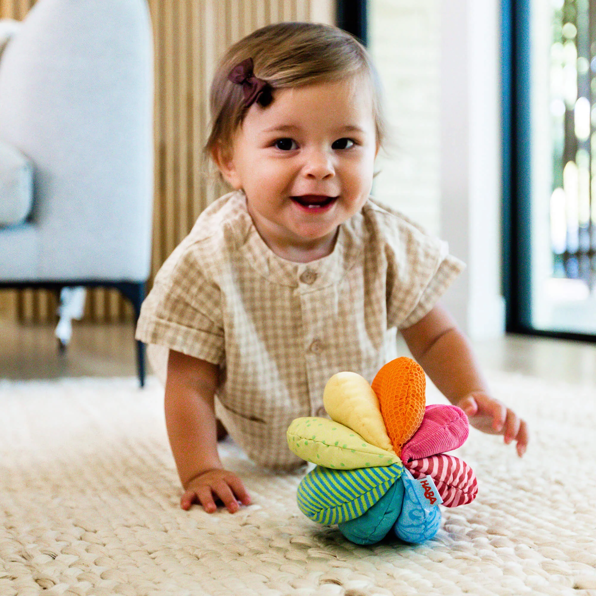 HABA Rainbow Fabric Baby Ball for Sensory Play and Early Motor Skills