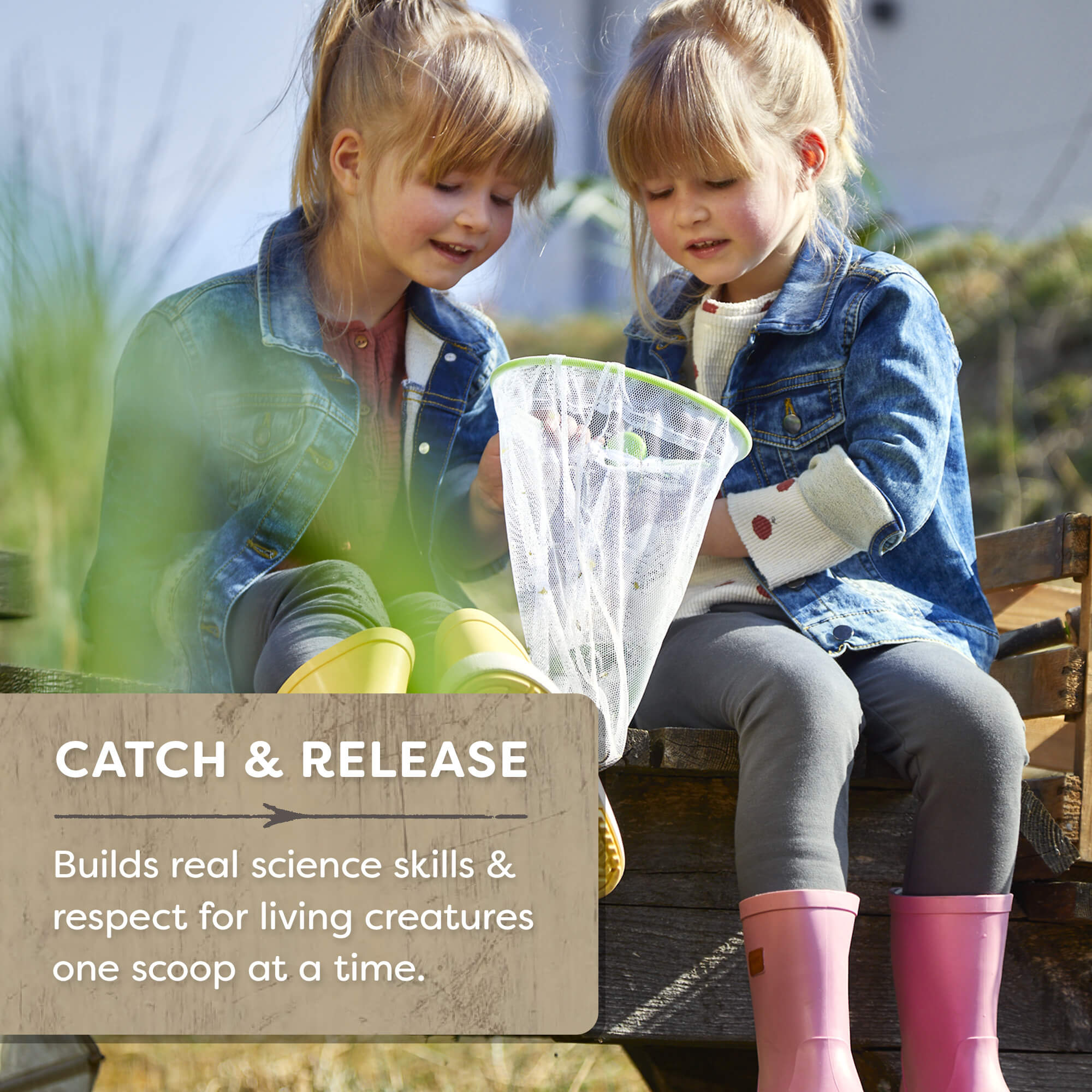 Terra Kids Scoop Net with Telescopic Handle for Pond and Bug Catching