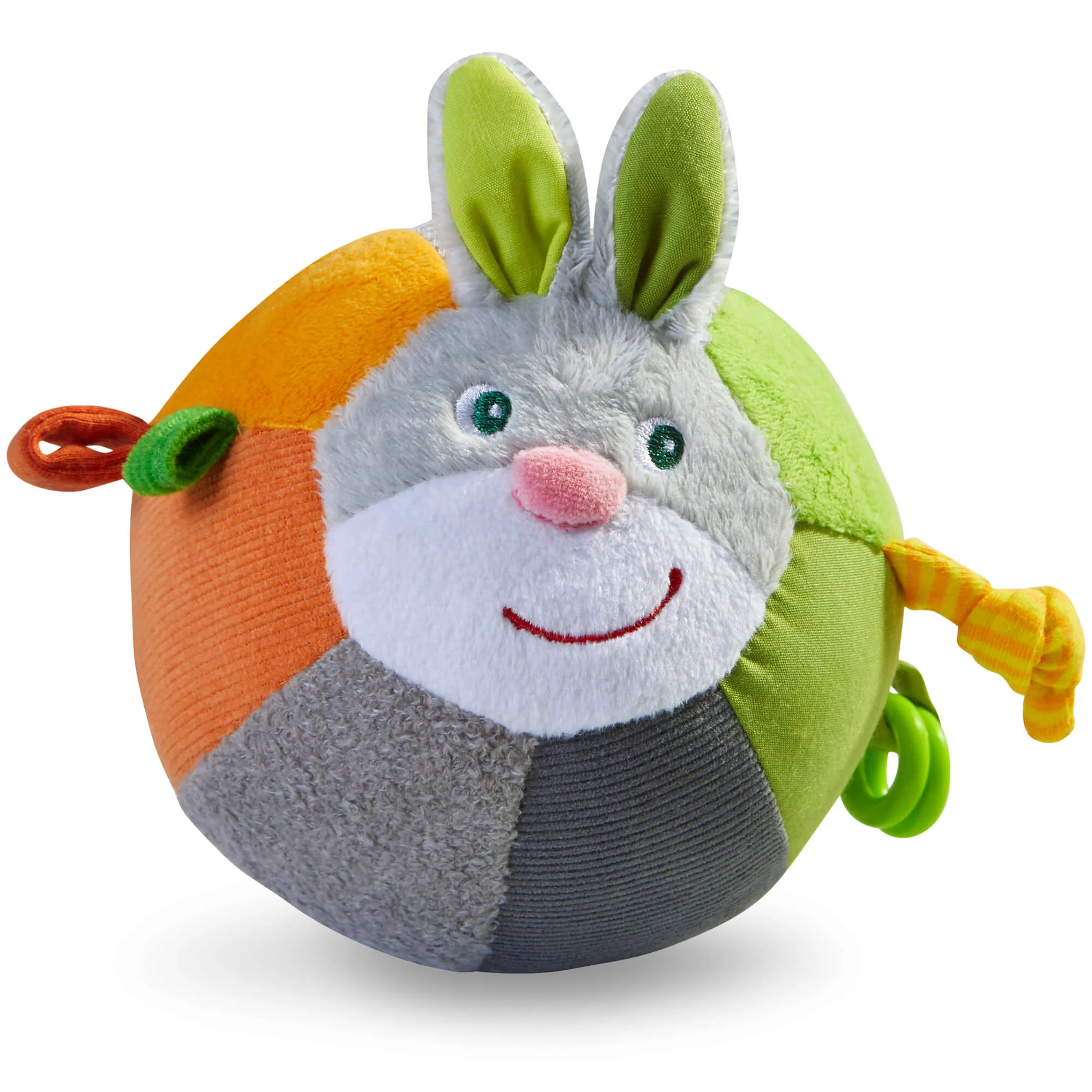 Soft Bunny Ball Plush Baby Toy with Rattling Effects