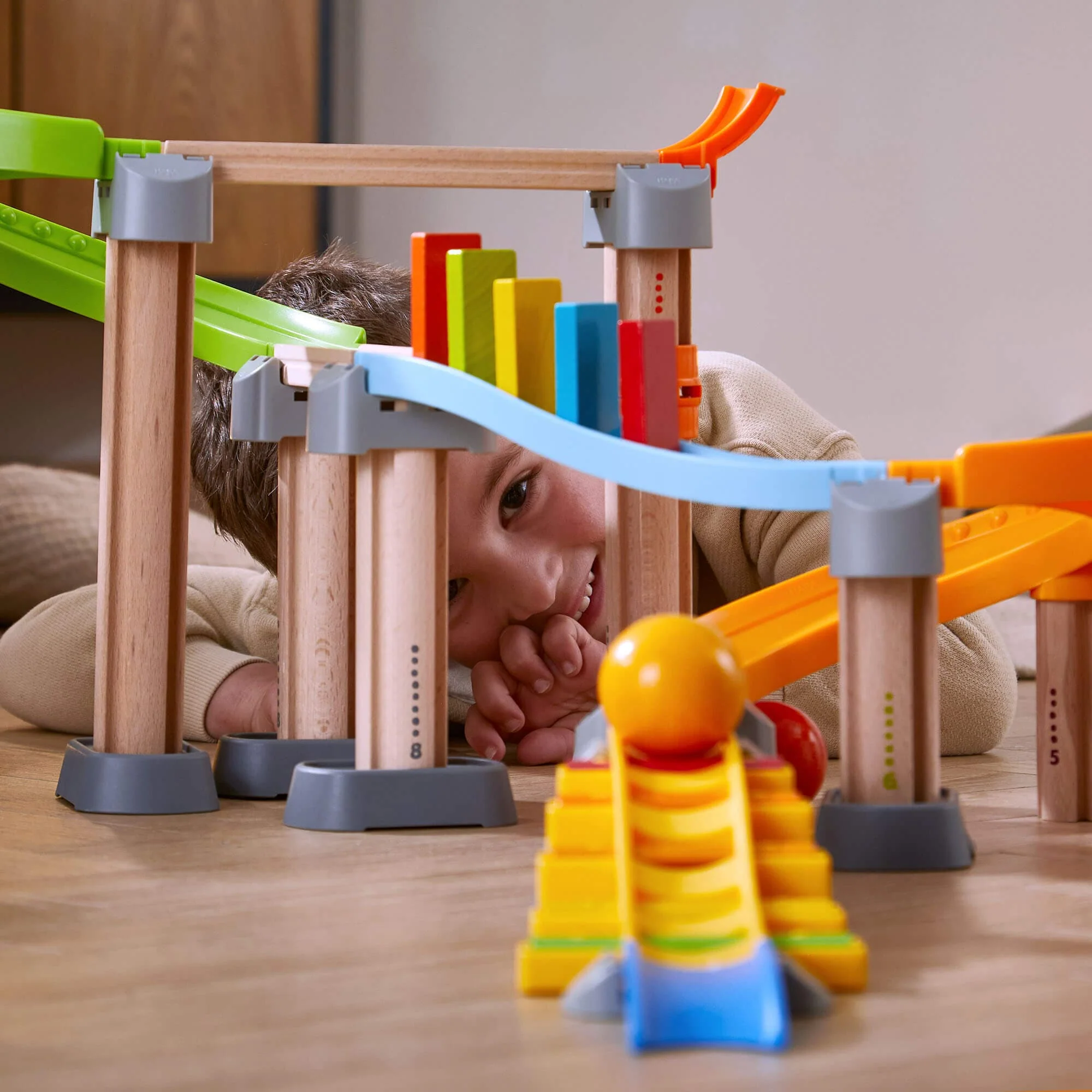 Kullerbu Melody Dominoes Set Marble Run with Sound Staircase