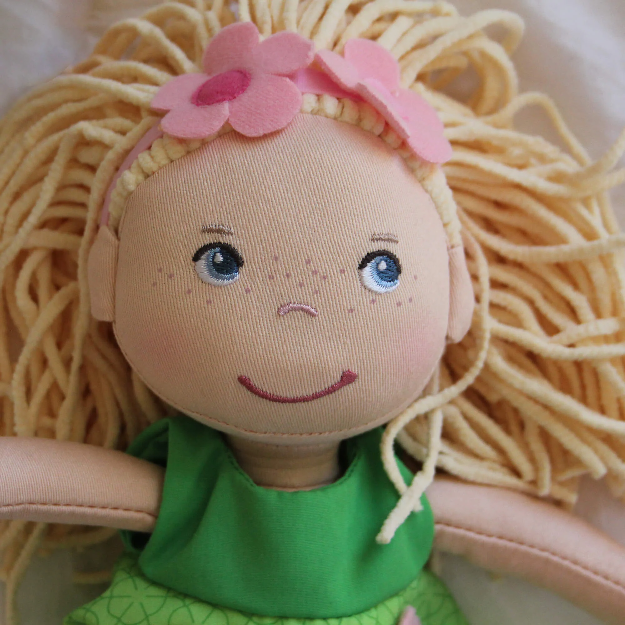 Soft 12" Doll Mali with Blonde Chenille Hair