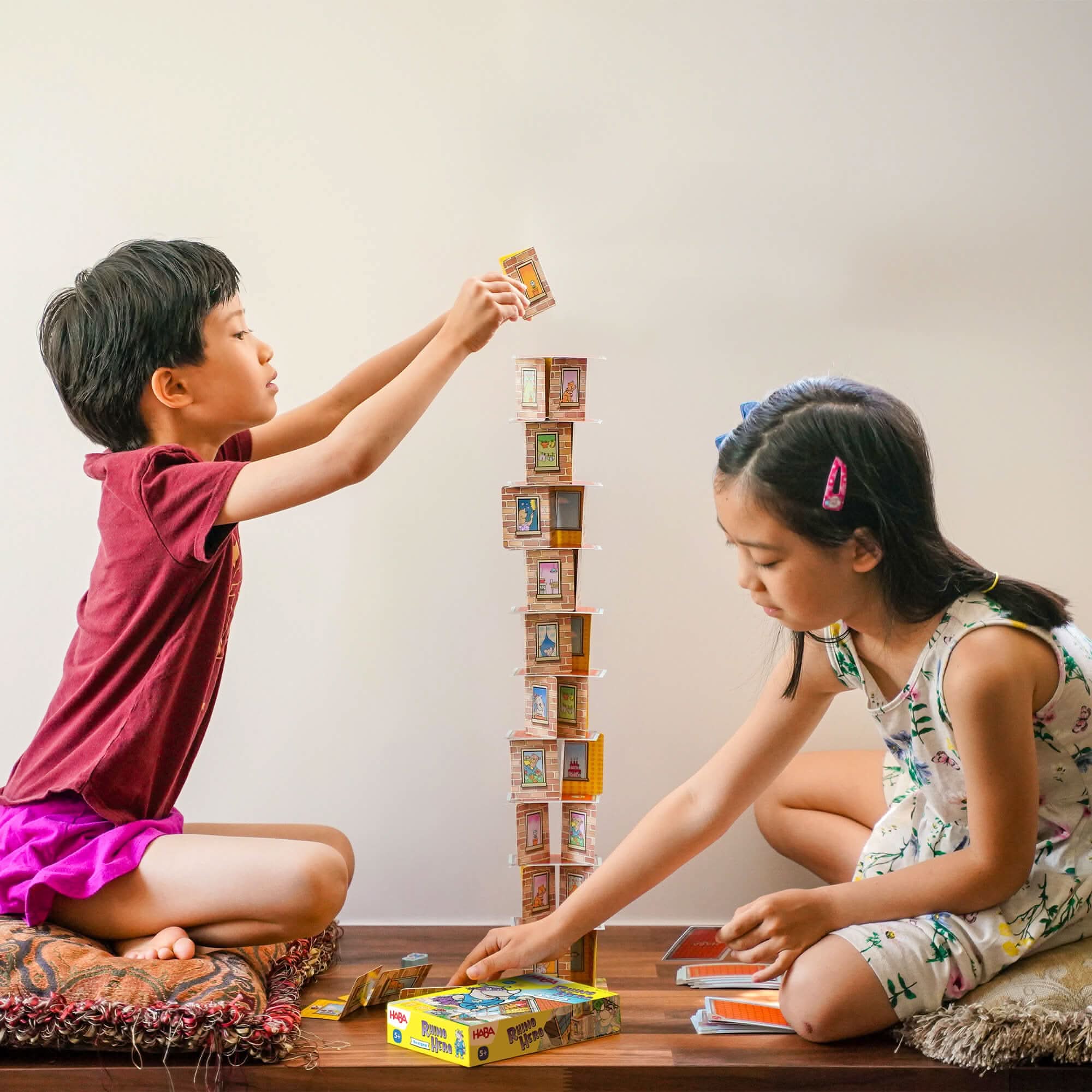 Rhino Hero Stacking Cards Game for Family and Classroom Play