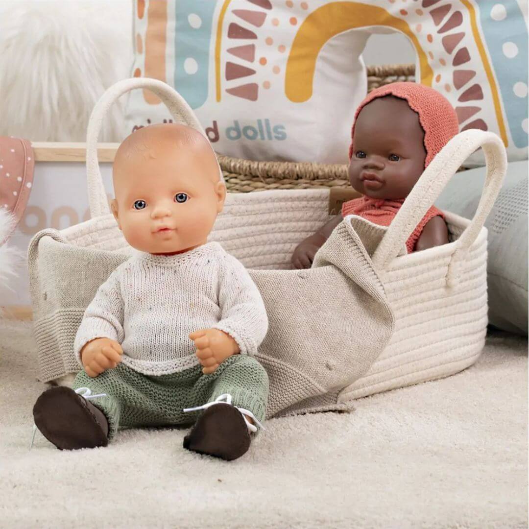 Miniland Sweater & Green Pants Set for 12" Dolls