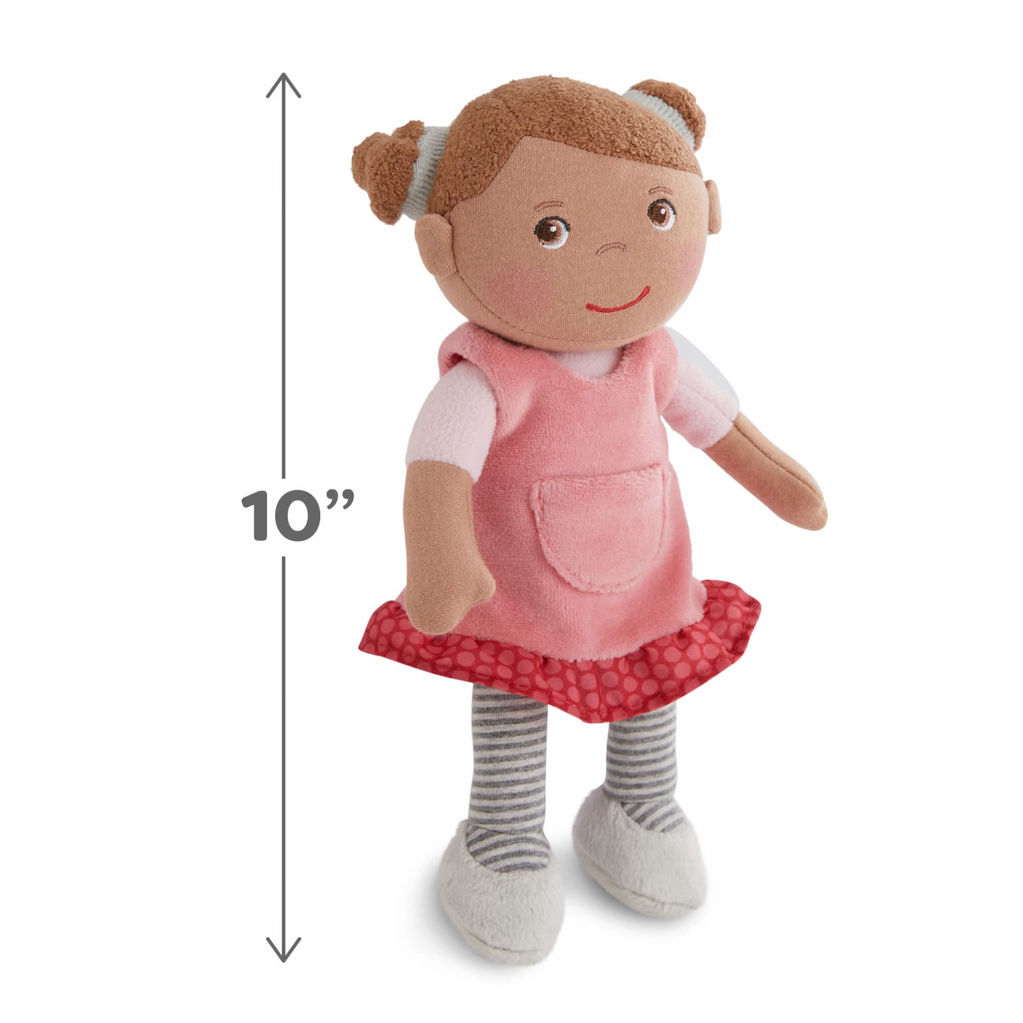 Camilla Snug Up Doll with Pink Dress and Striped Tights