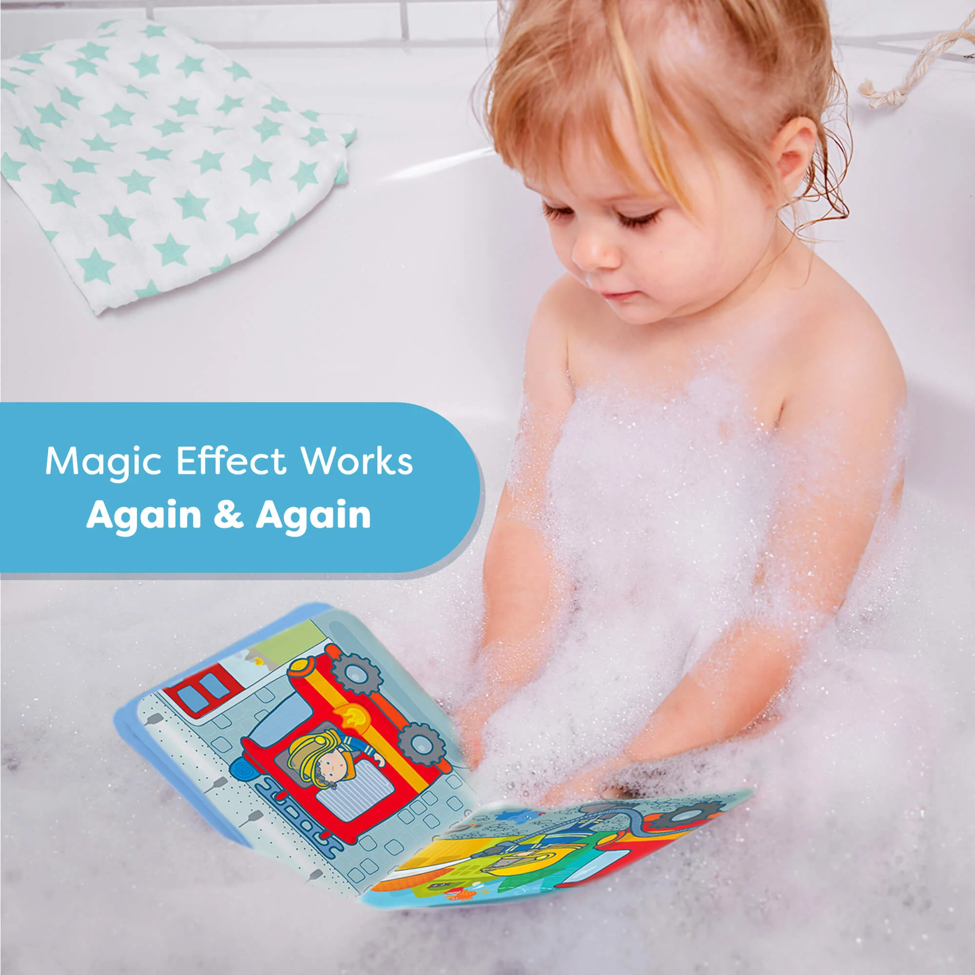 Fire Brigade Magic Color Changing Bath Book for Bathtub Play