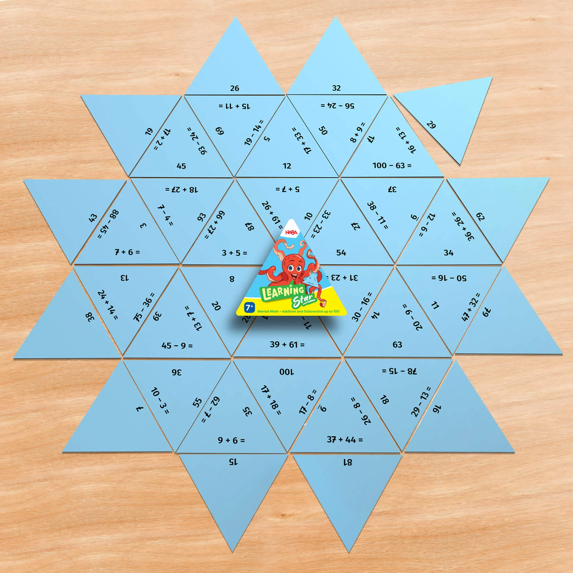 Learning Star 心算教育游戏，含 36 张卡片