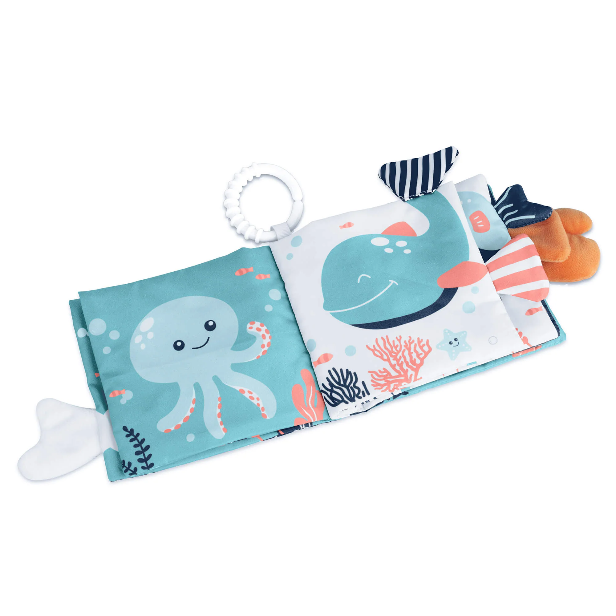 Miniland Ocean-Themed Soft Sensory Baby Book for Tiny Hands