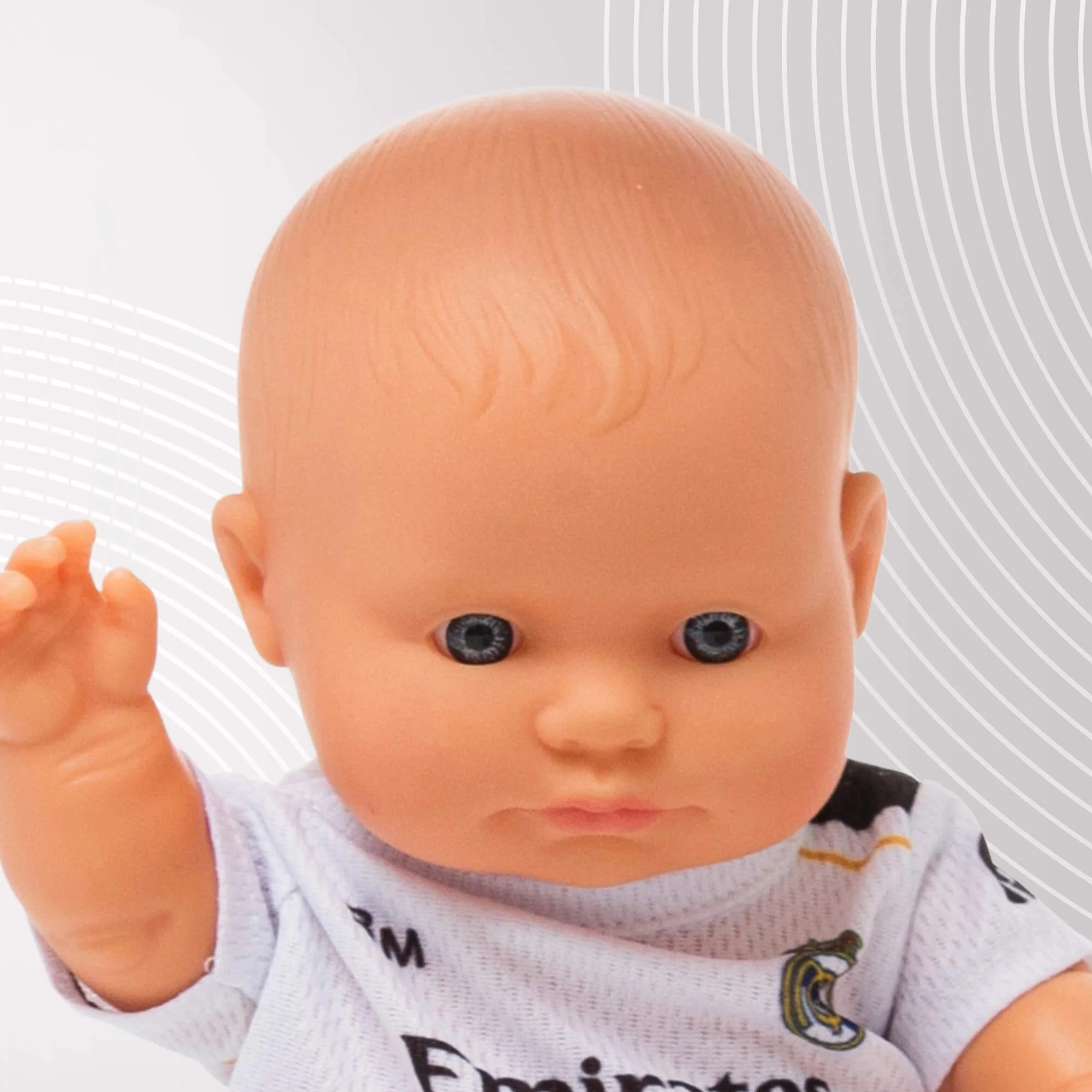 Miniland Real Madrid Baby Doll in Official Home Kit