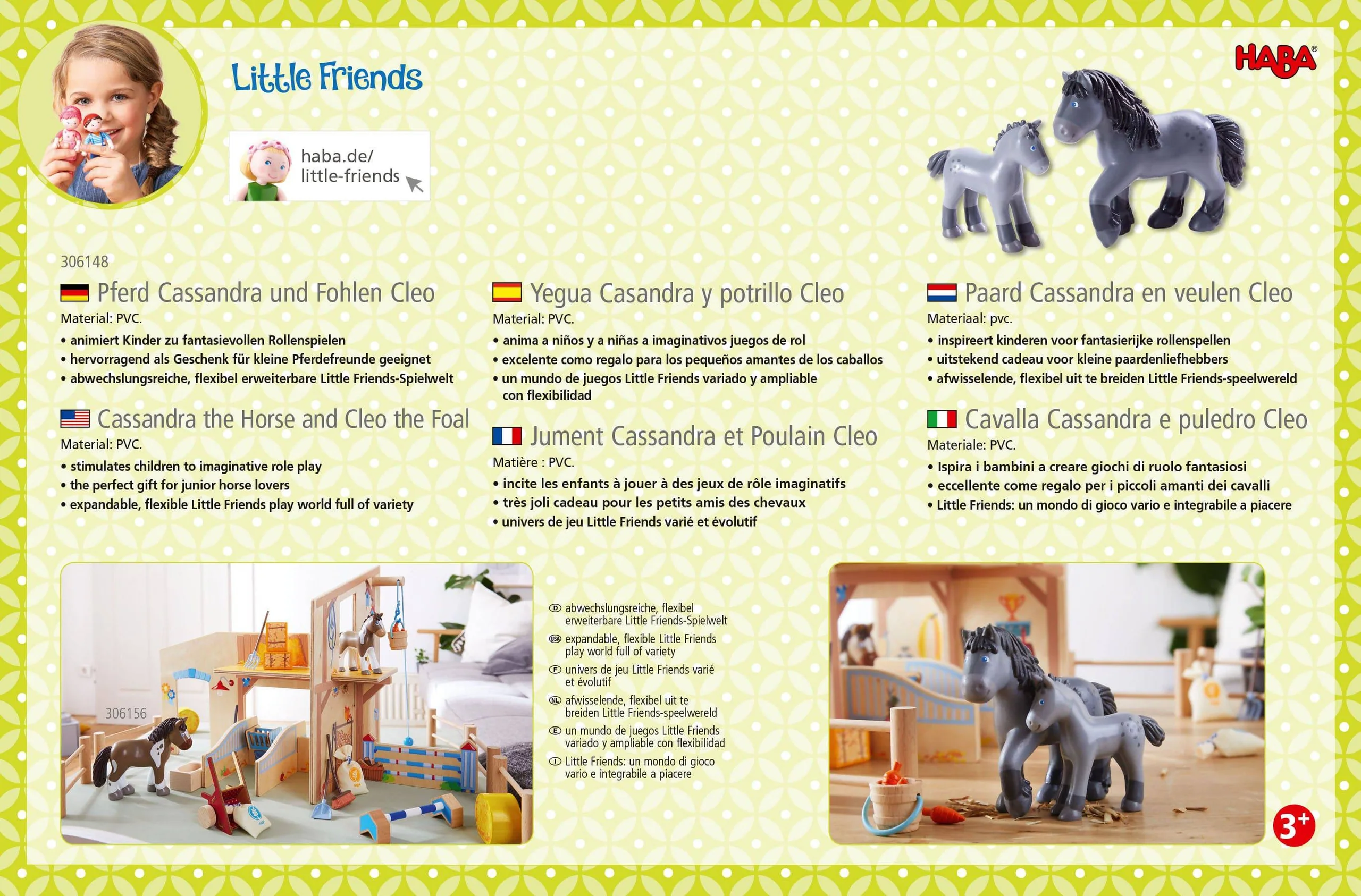 Little Friends Cassandra the Horse and Cleo the Foal Figures