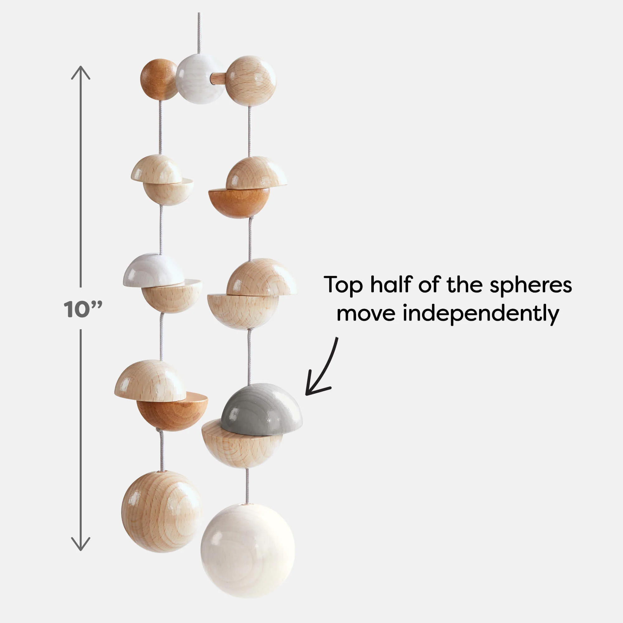 Wooden Mobile Dots Beech Wood Baby Nursery Mobile