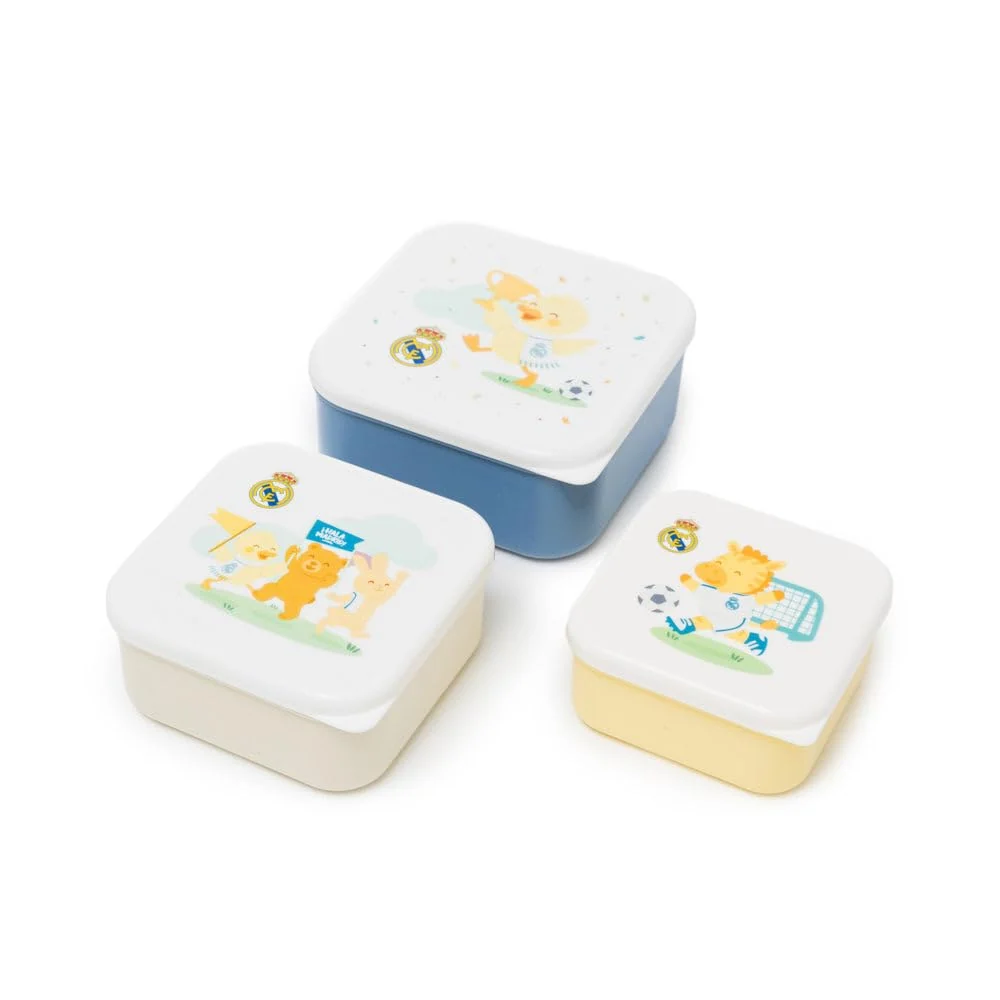 Real Madrid 3-Pack Snack Box Set for Little Fans